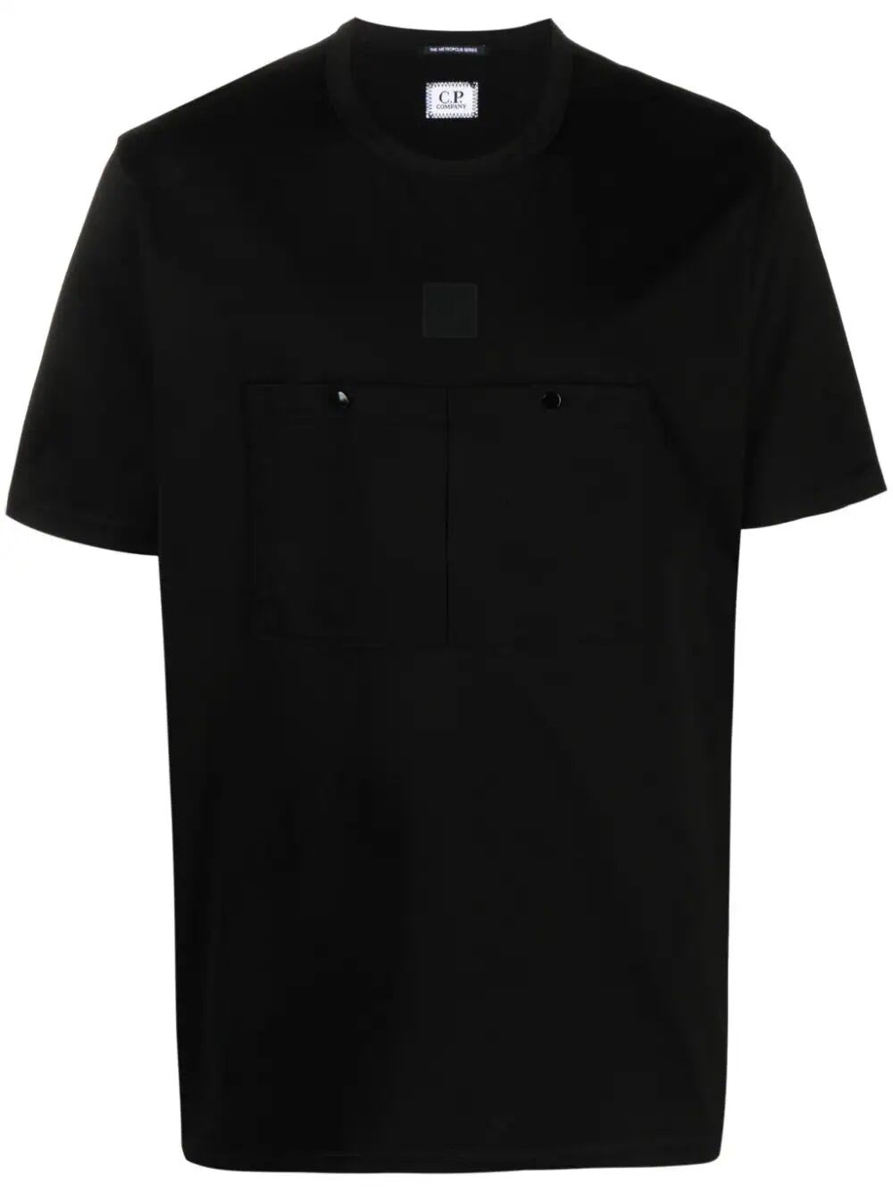 Shop C.p. Company Metropolis Series Mercerized Jersey Pocket T-shirt In Black