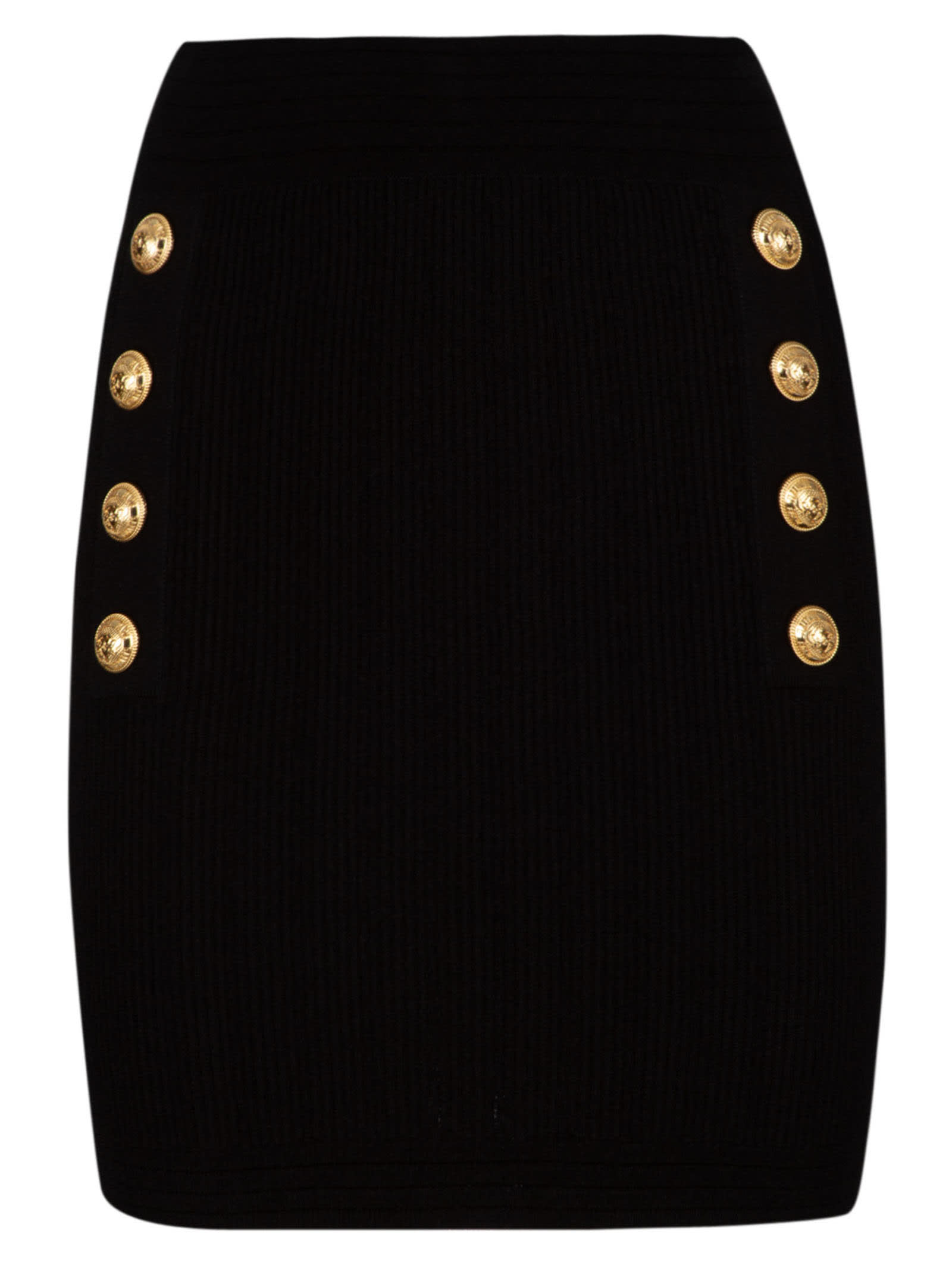 Balmain Button Embellished Mini Skirt
