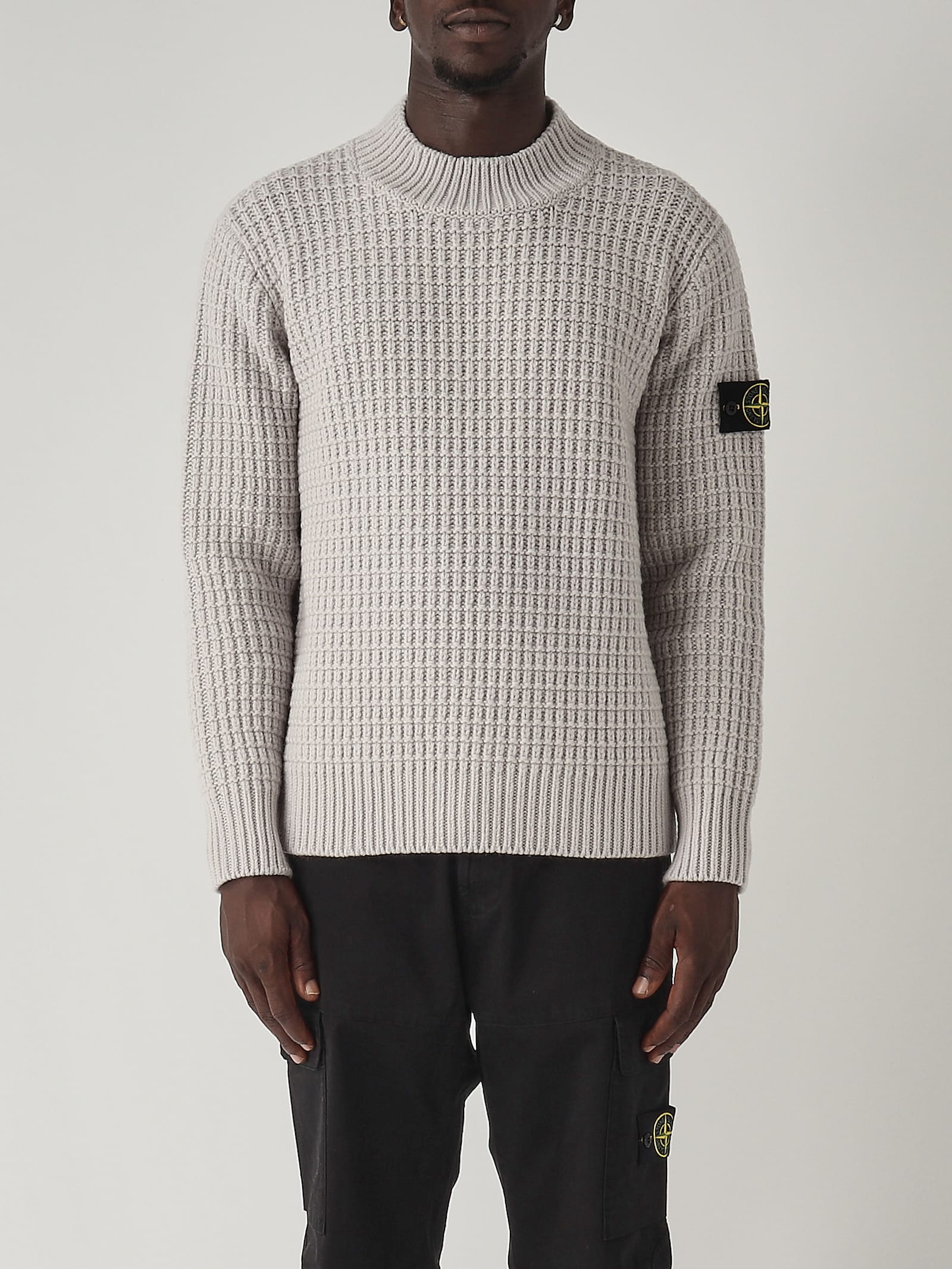 Shop Stone Island Maglia Sweater In Grigio