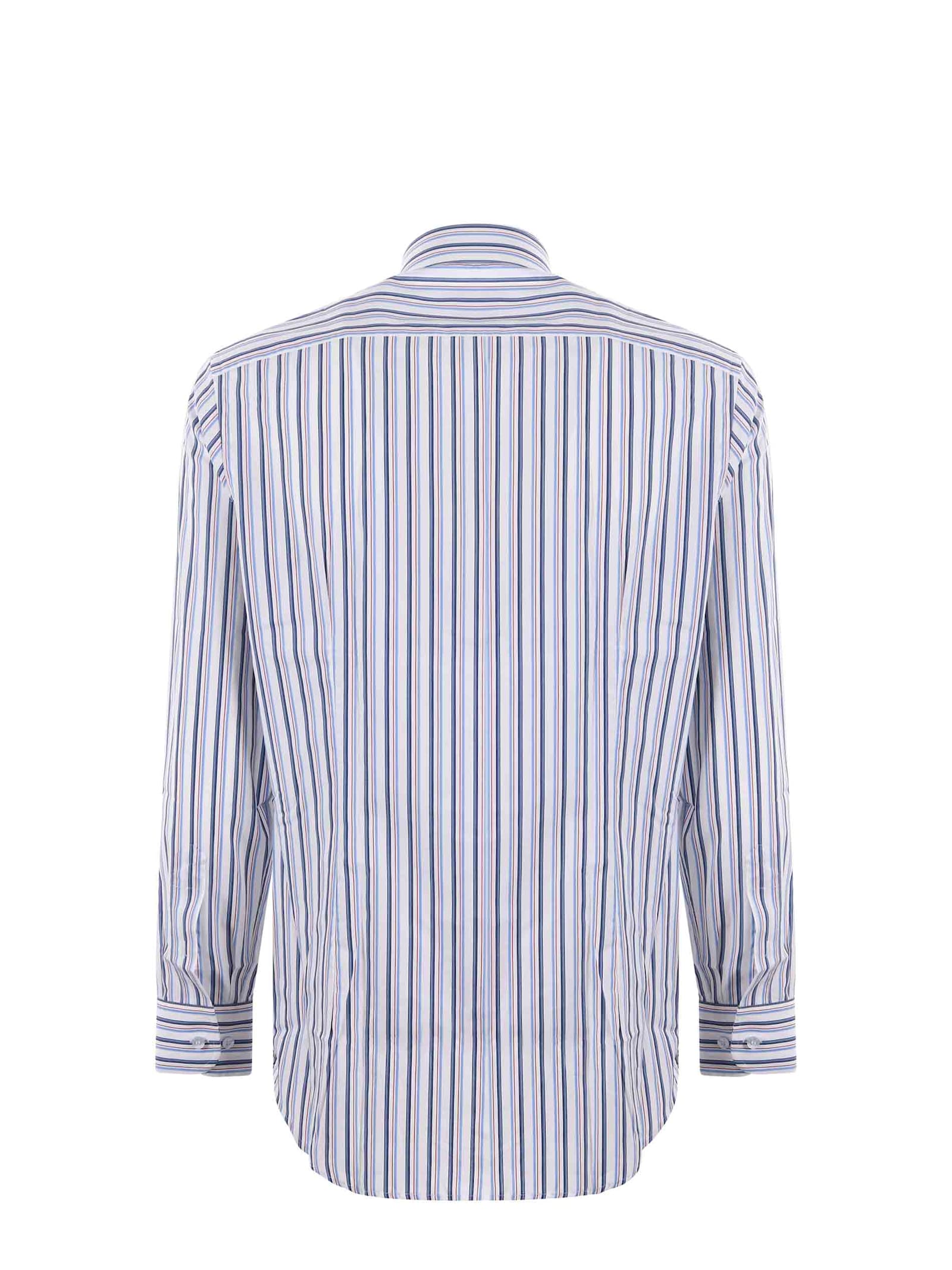 Shop Etro Poplin Shirt In Multicolour