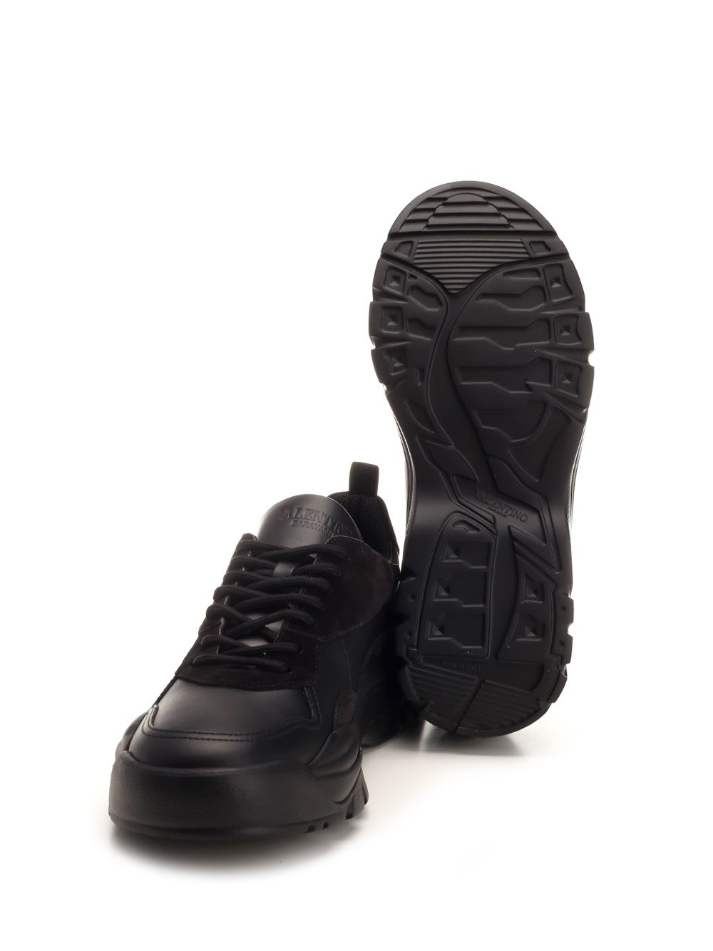 Shop Valentino Gumboy Sneaker In Black