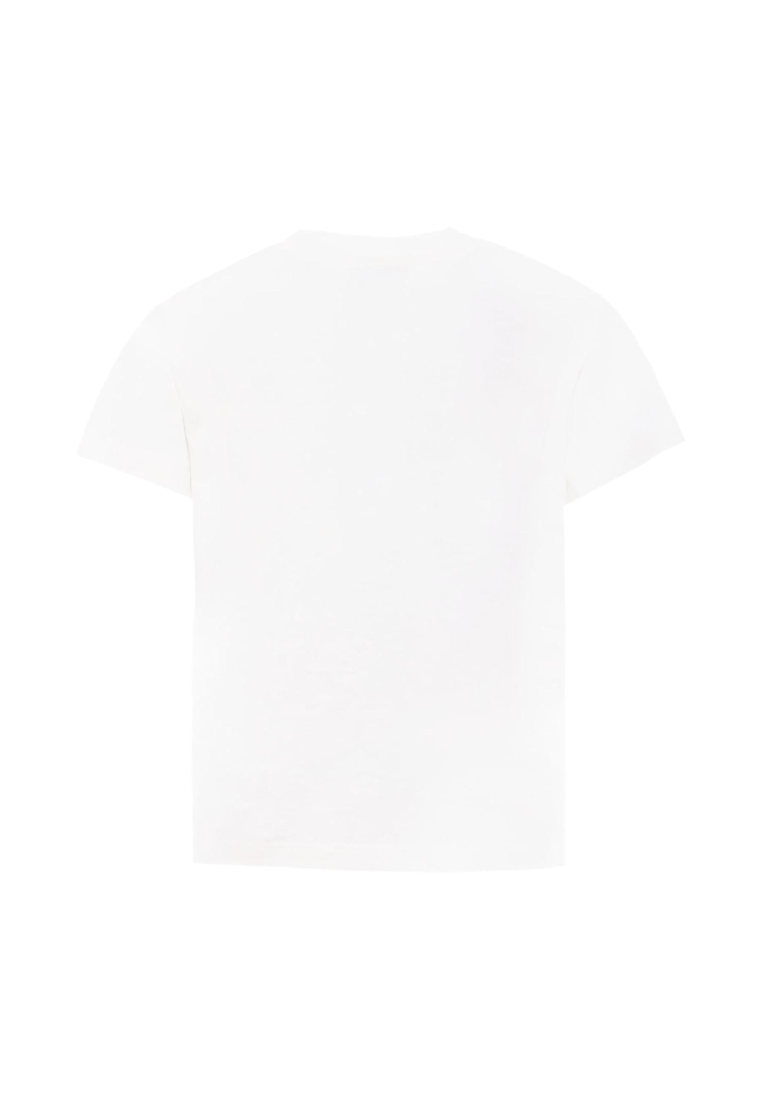 Moncler White T-shirt For Kids With Logo In White