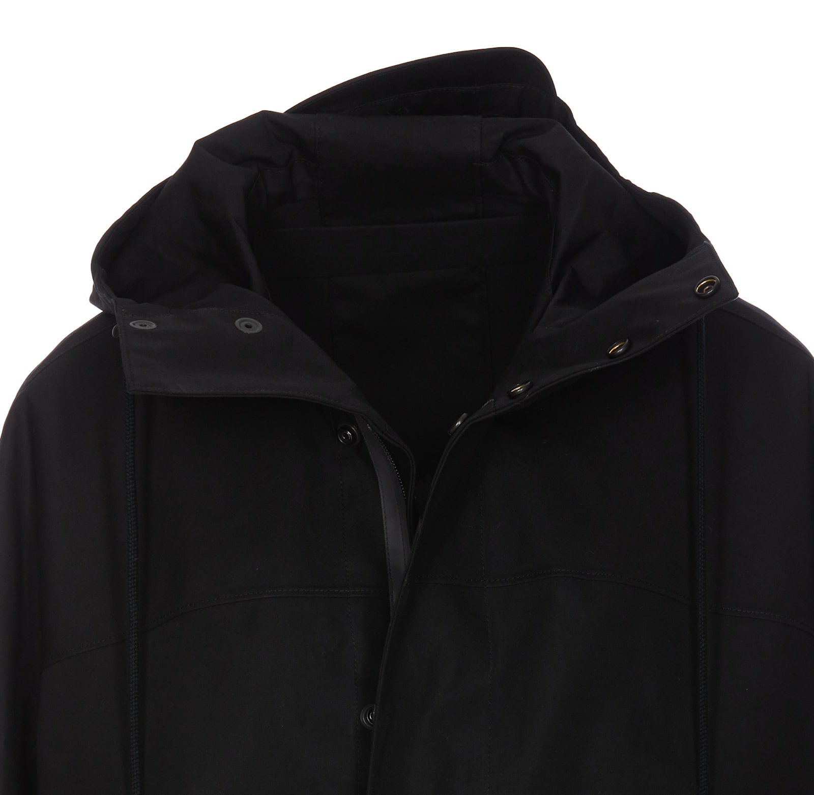 Shop Lemaire Hooded Raincoat In Black