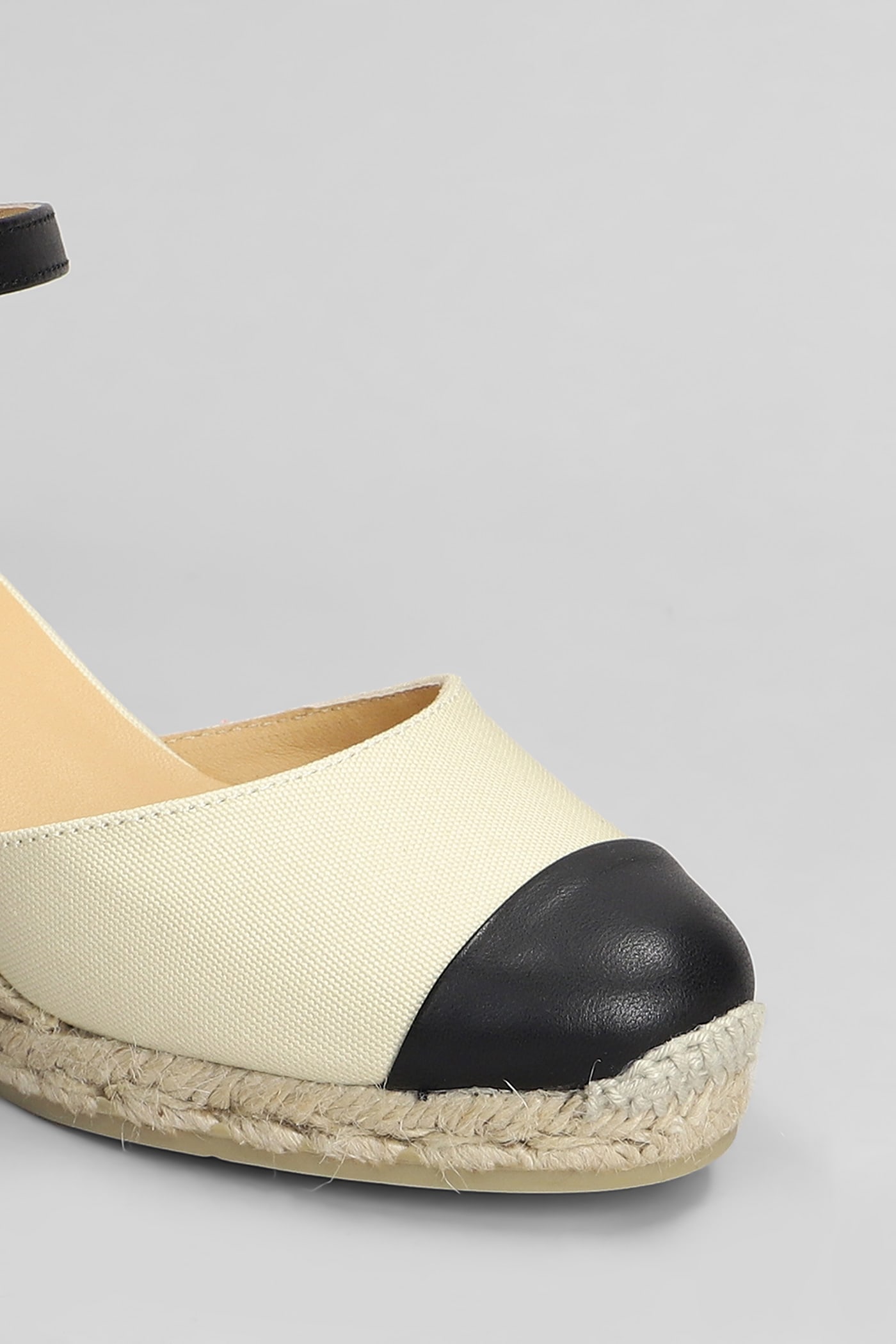 Castaã±er Coraline-6-264 Wedges In Beige Canvas