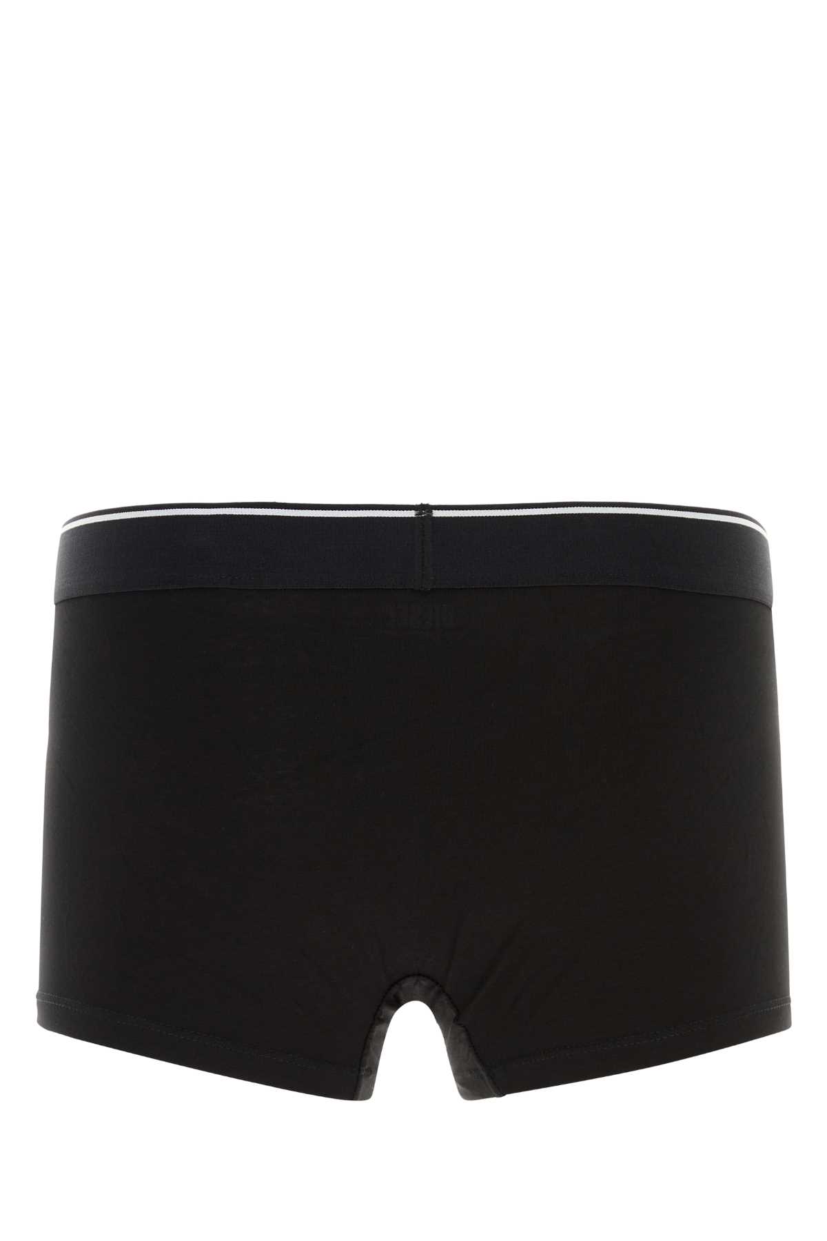 Diesel Black Stretch Cotton Boxer Set In E4101