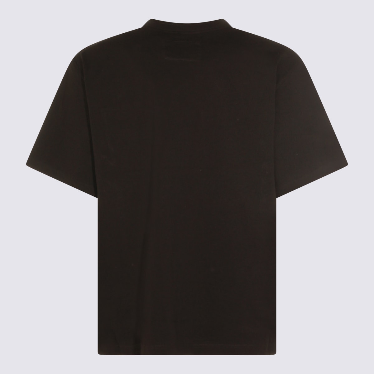 Sacai Black Cotton T-shirt In Black