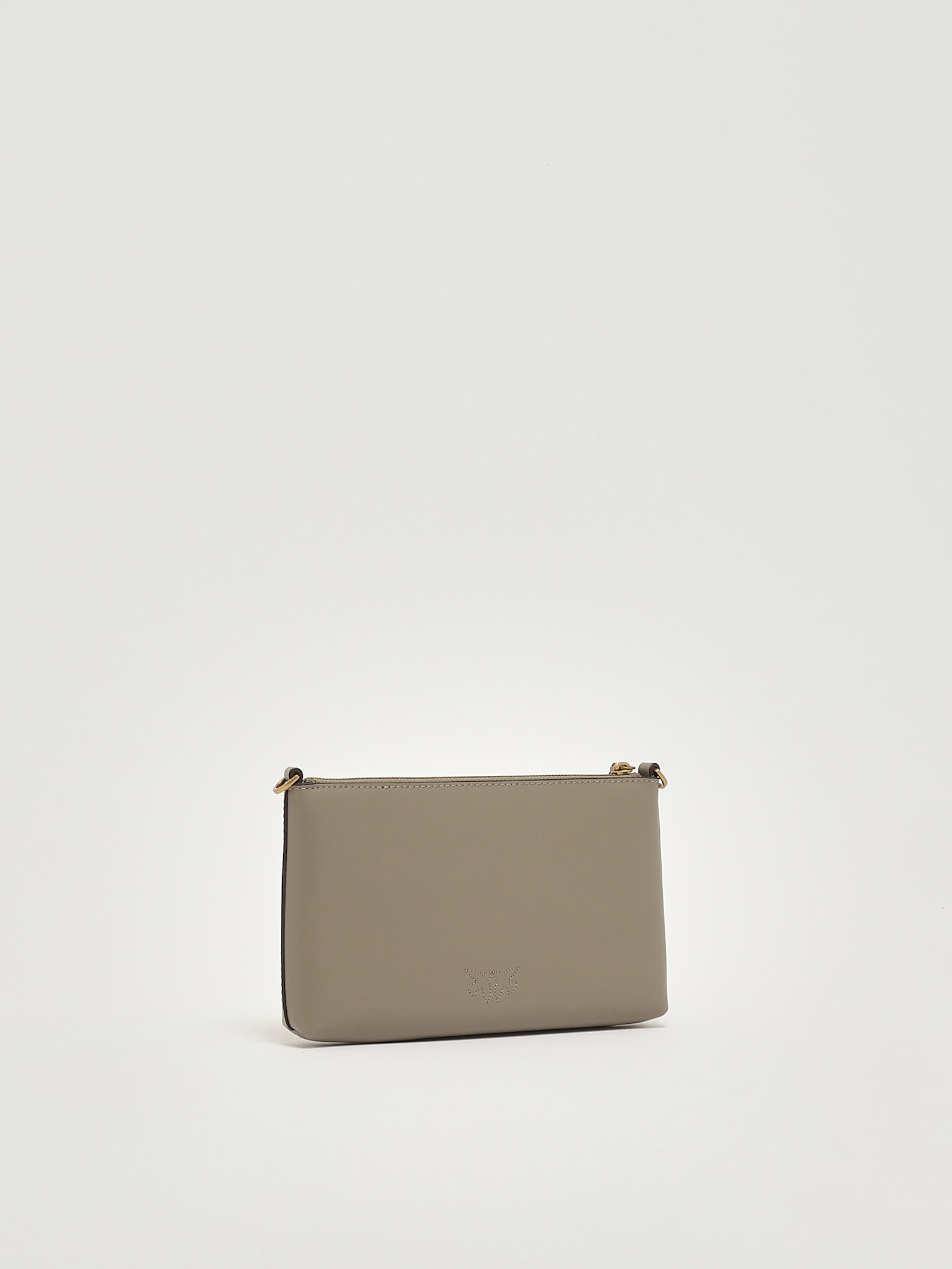 Pinko Flat Horizontal Mini Clutch In Brown