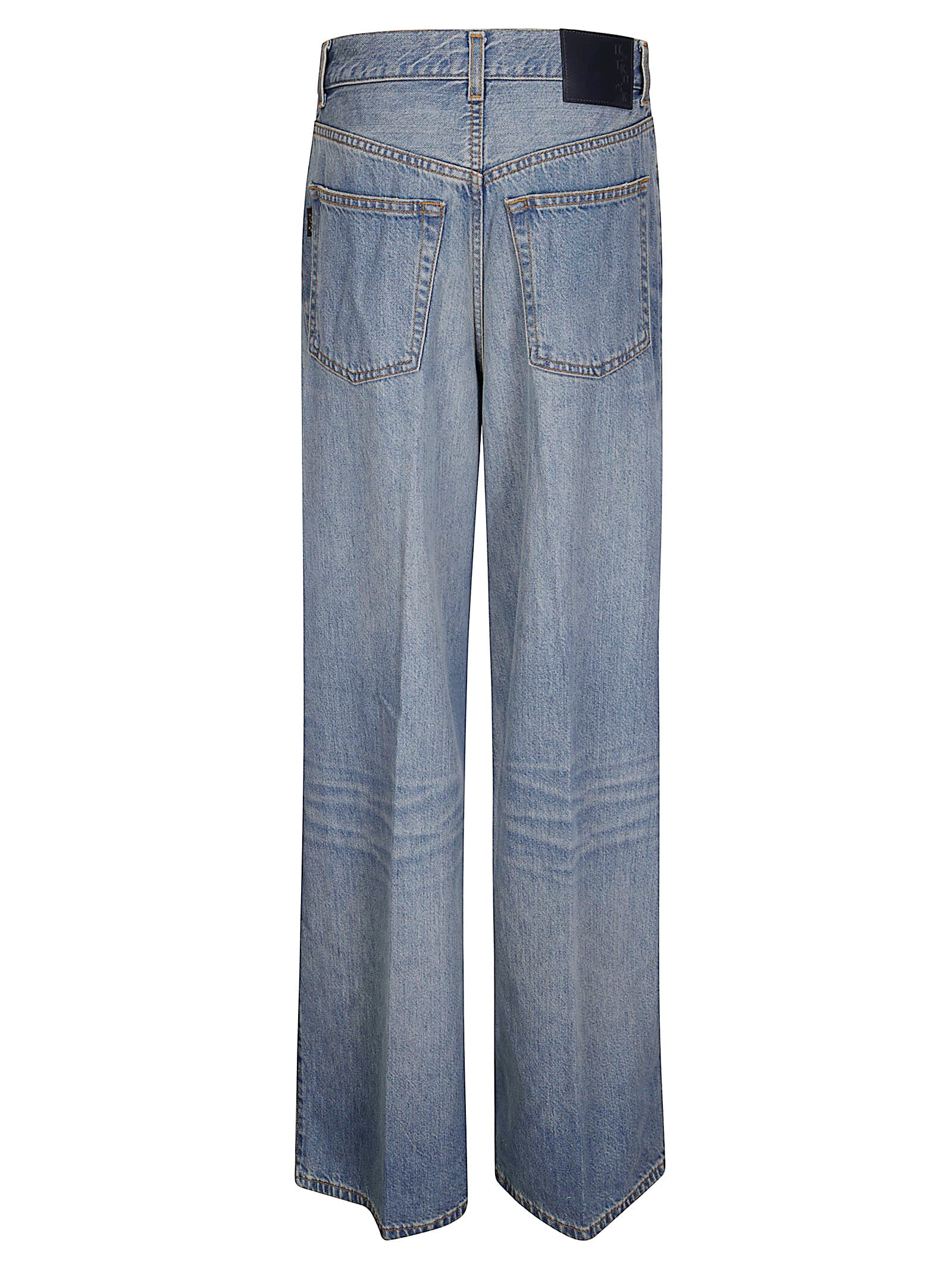 Haikure Candy Pleated Boyfriend Jeans In Blue