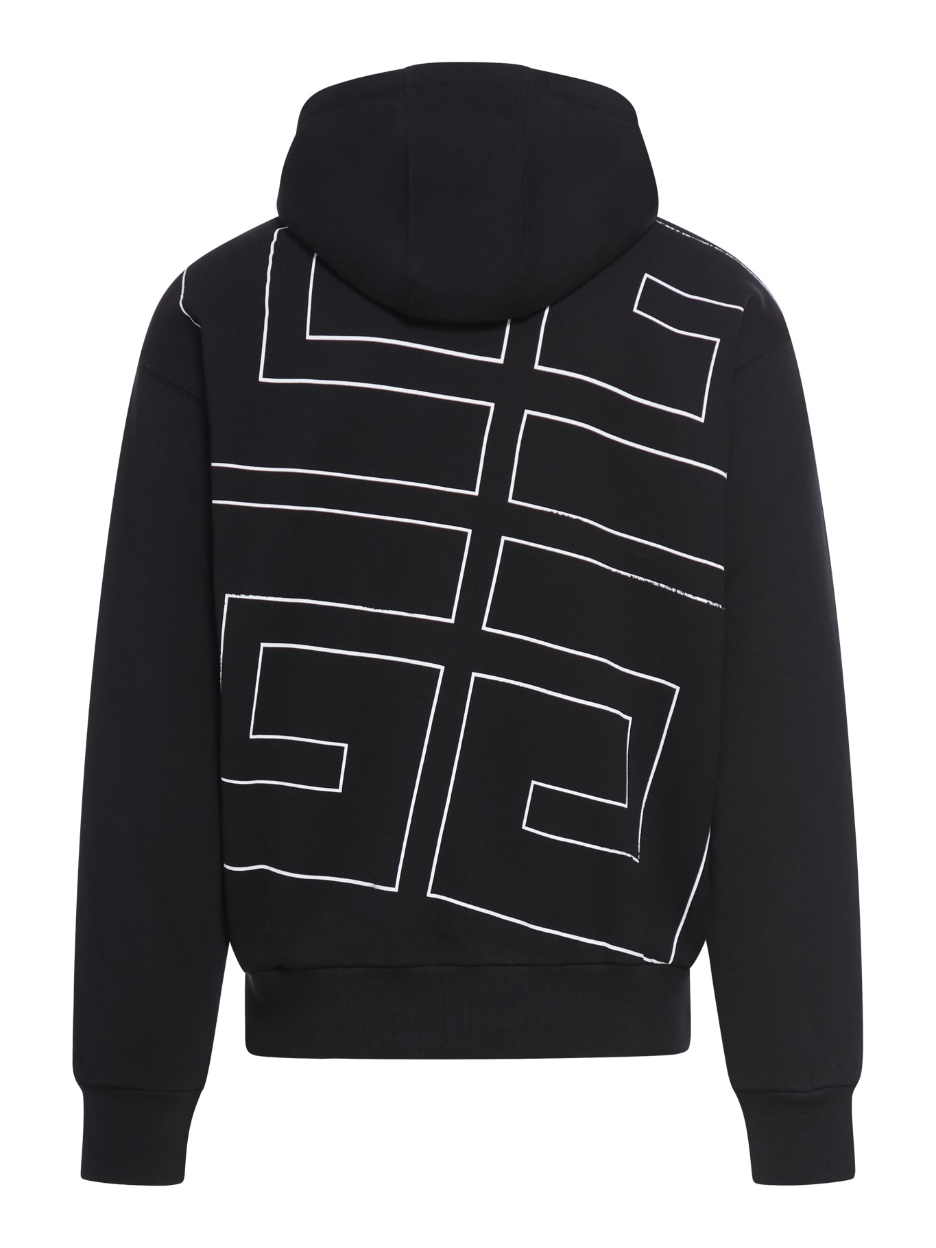 Shop Givenchy Boxy Fit Hoodie With Pocket Base In Black