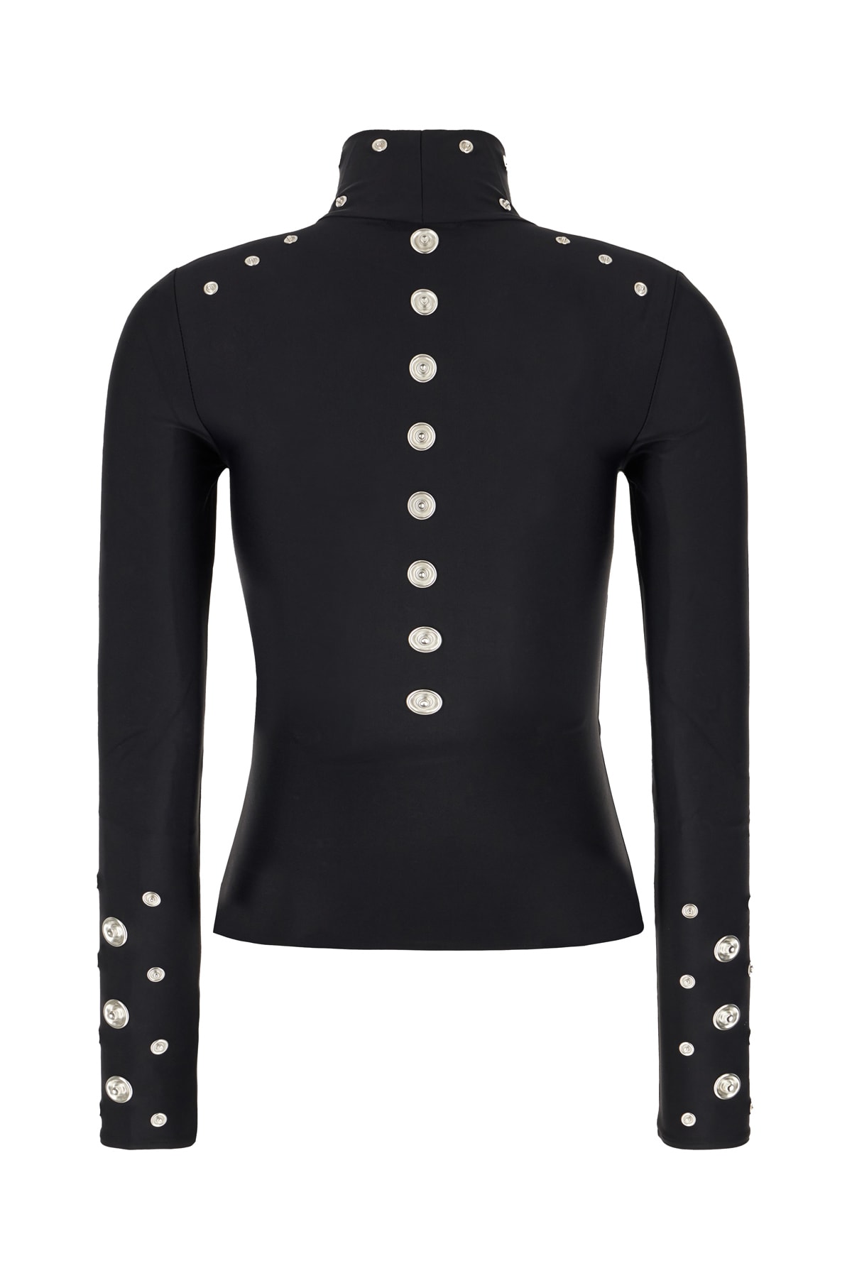 Shop Coperni Black Stretch Nylon Top