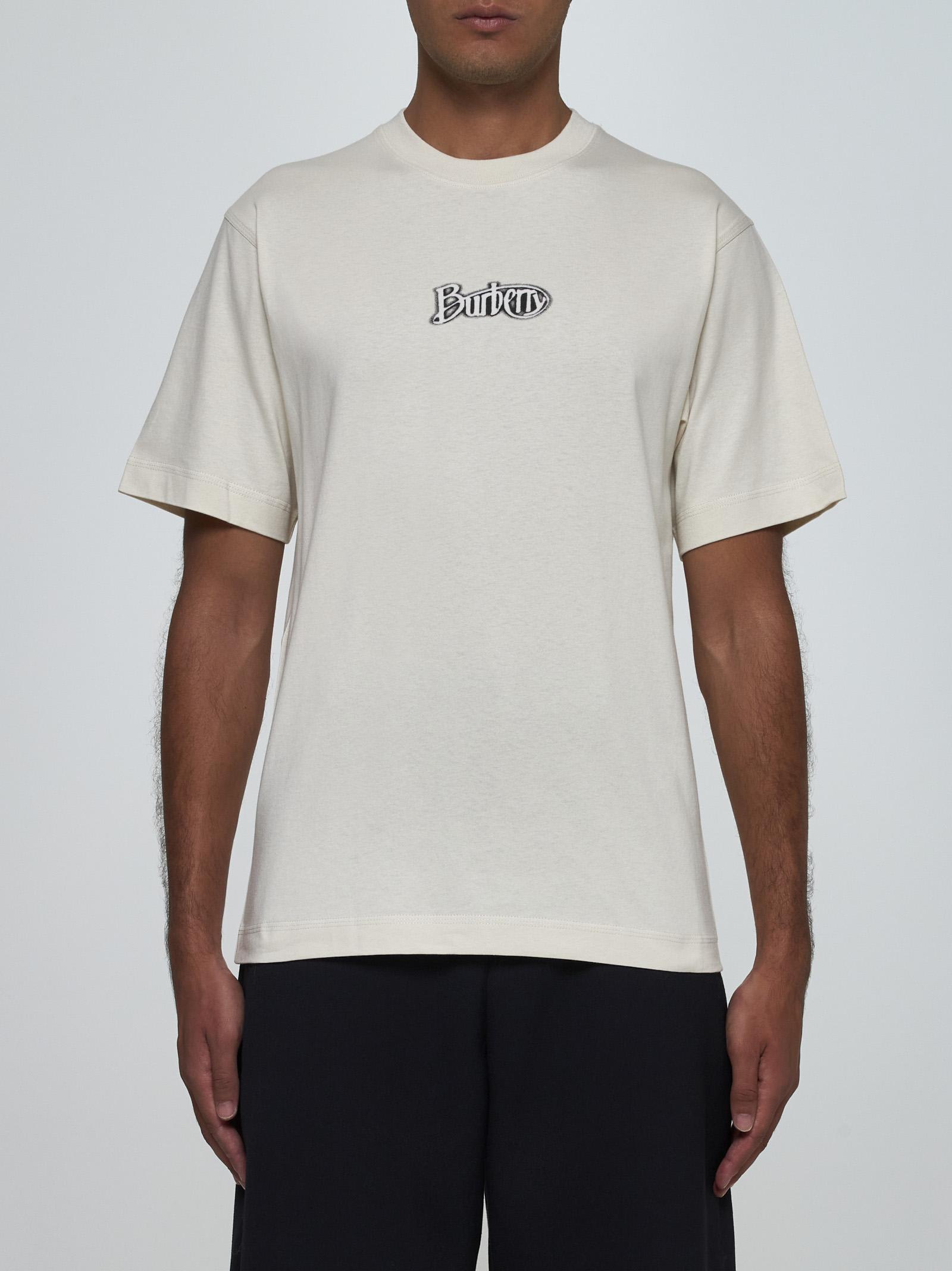 Shop Burberry Logo Cotton T-shirt