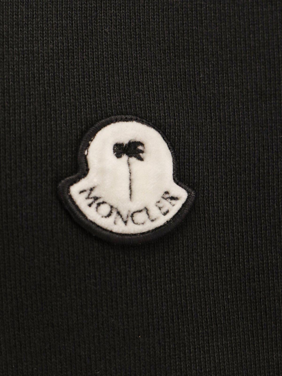 Shop Moncler Genius Moncler X Palm Angels Logo Patch Drawstring Hoodie