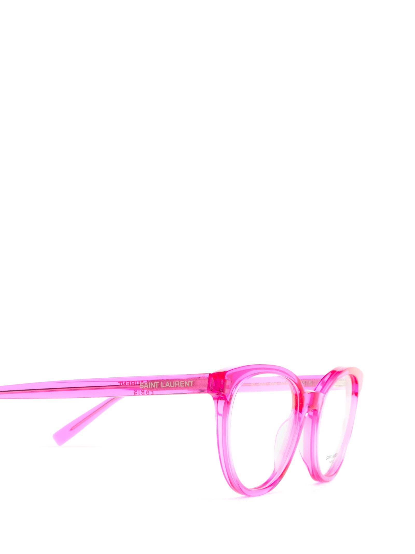 Saint Laurent Sl 589 Fuchsia Glasses In 004 Fuchsia Fuchsia Trans