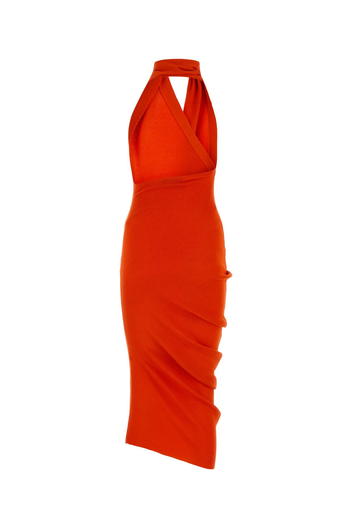 Fendi Orange Cotton Blend Dress In Red