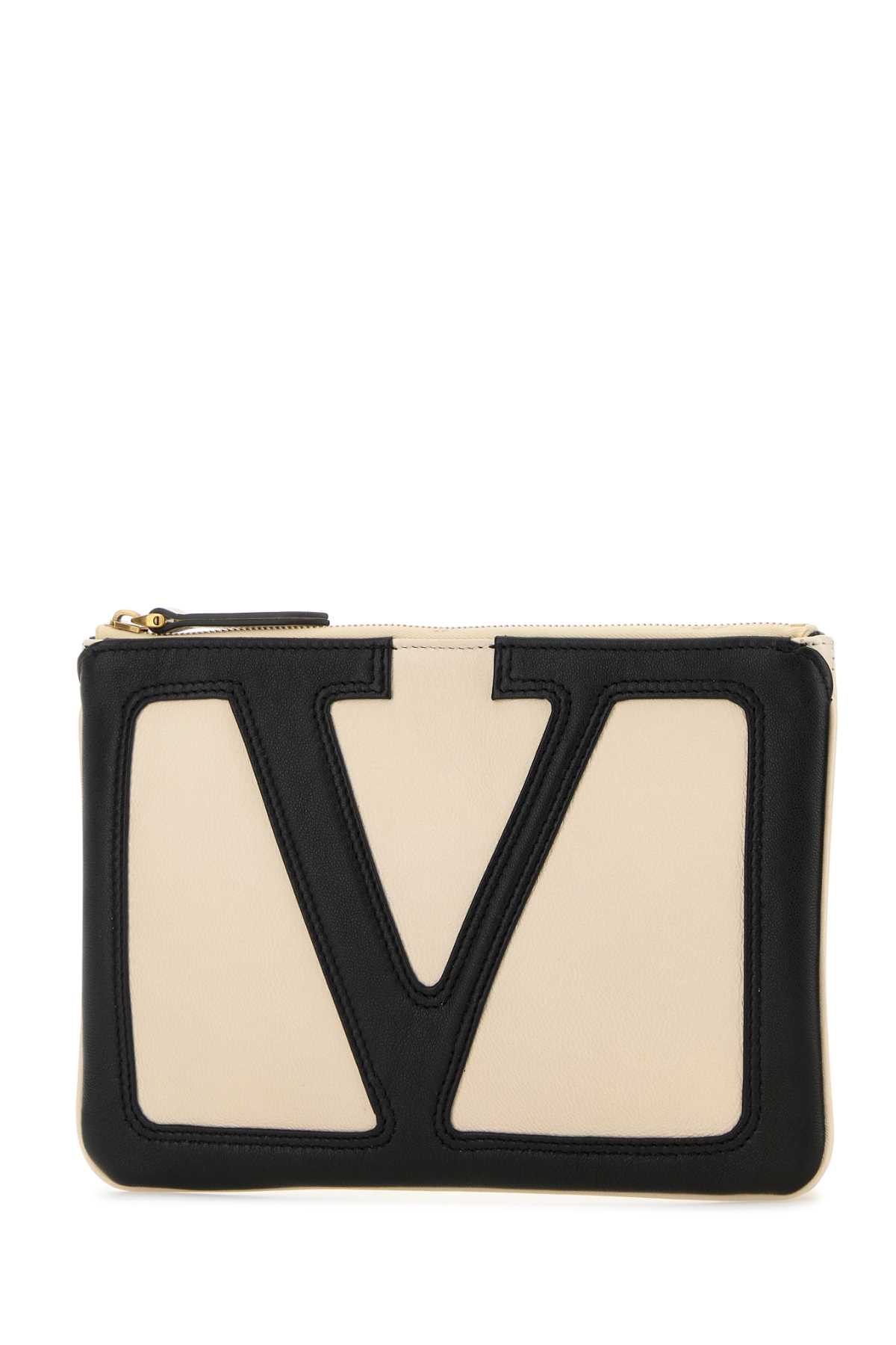 Valentino Medium Pouch With Contrast Trim Viva In Multi