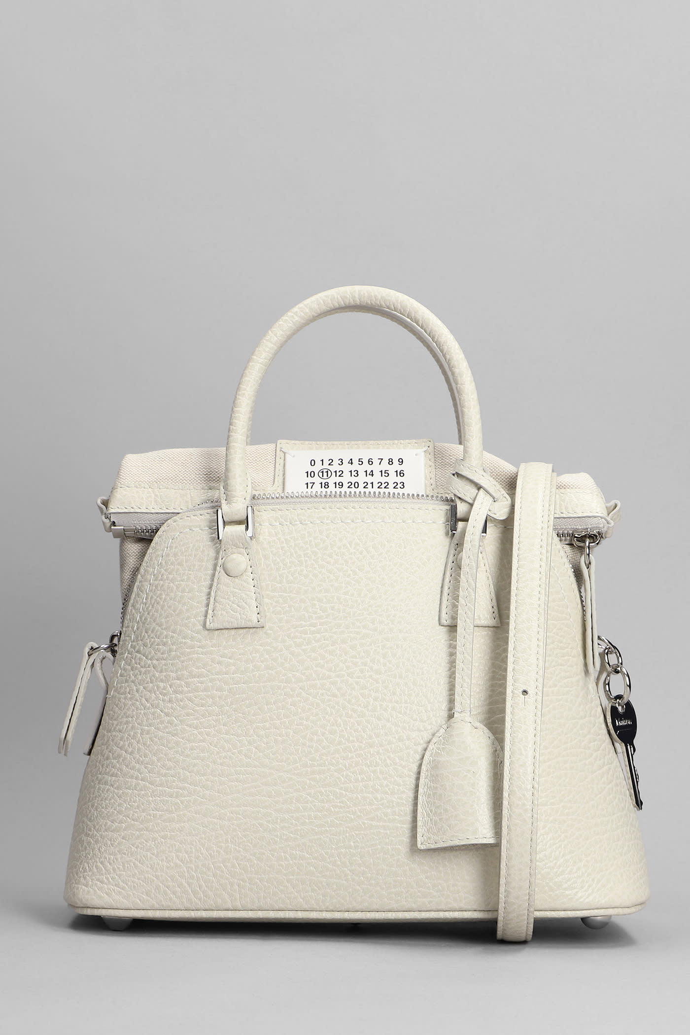 Shop Maison Margiela Shoulder Bag In White Leather