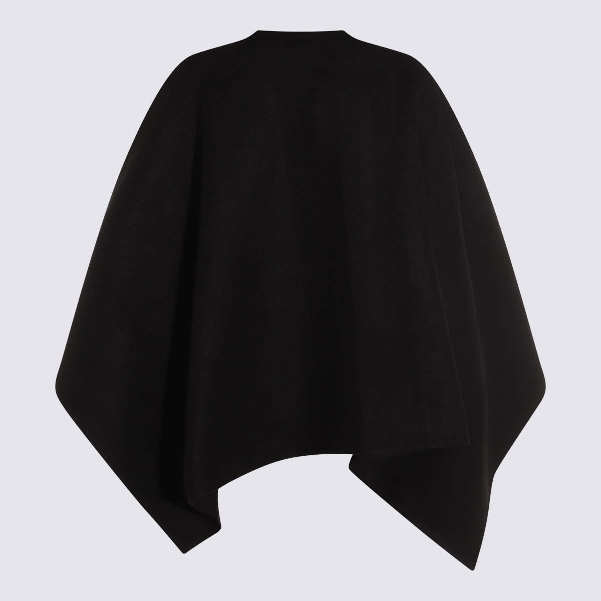 Max Mara Logo Cape In Black