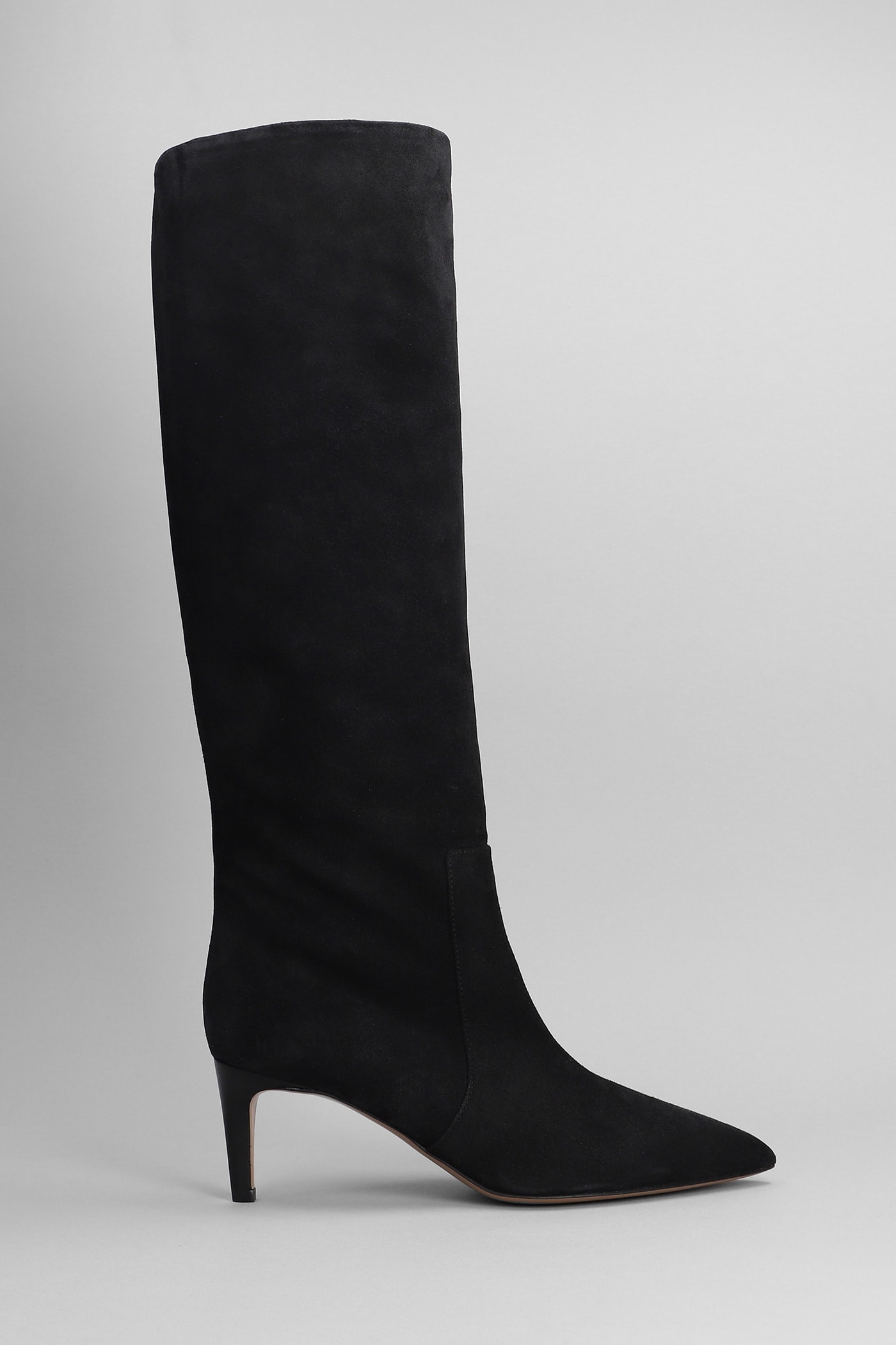 Paris Texas High Heels Boots In Black Suede