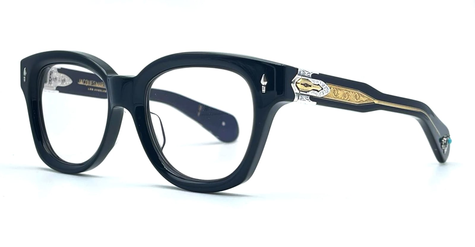 Shop Jacques Marie Mage Last Frontier V - Mojave - Noir Rx Glasses In Black