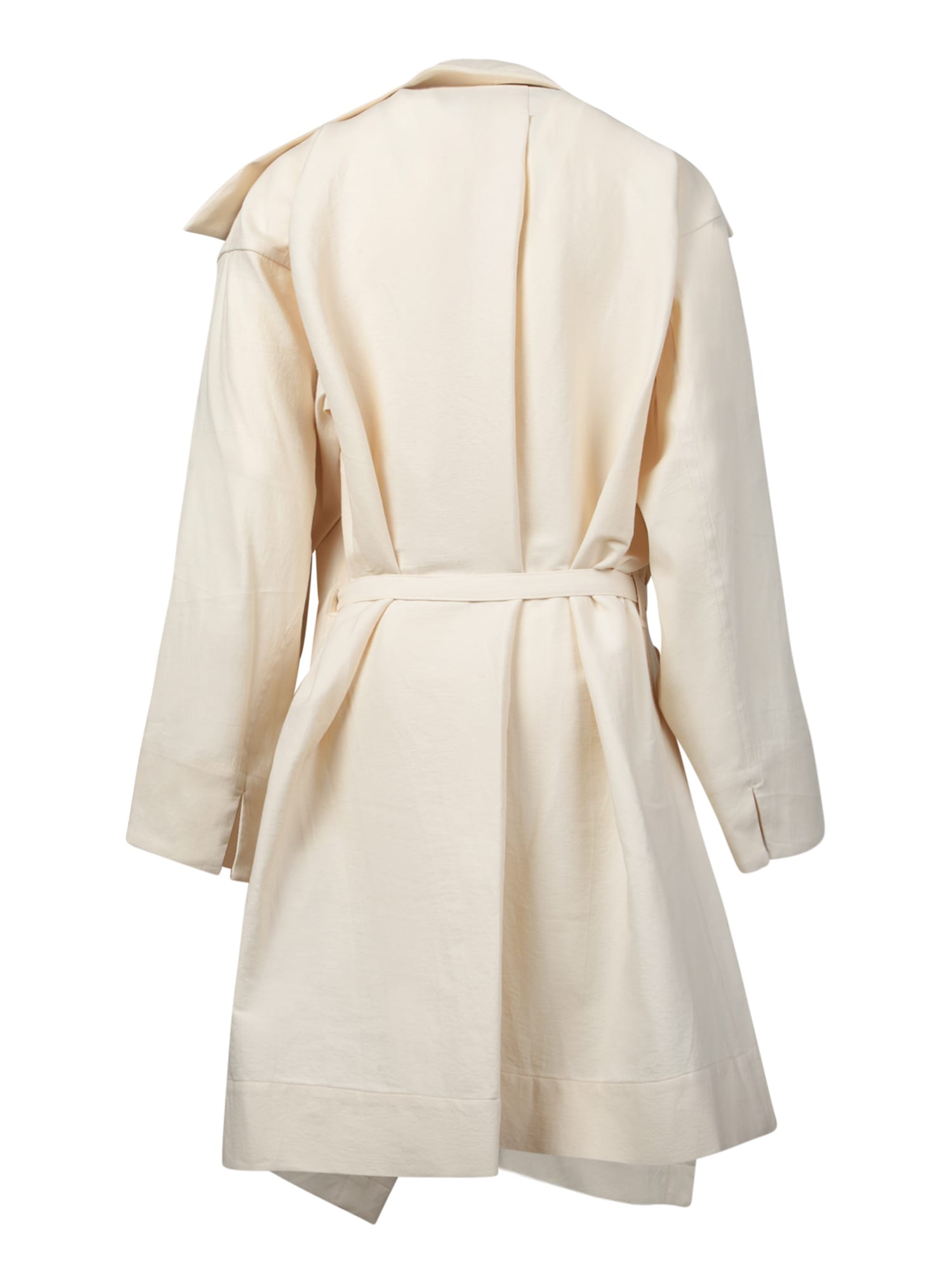 Shop Issey Miyake Washi And Wool White Coat