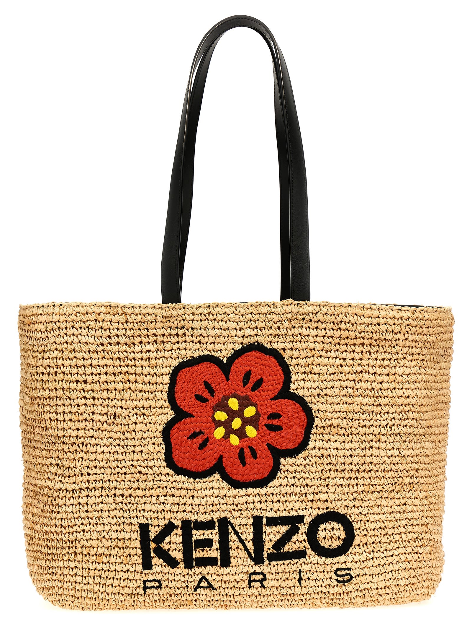 Shop Kenzo Boke Flower Shopping Bag In Beige