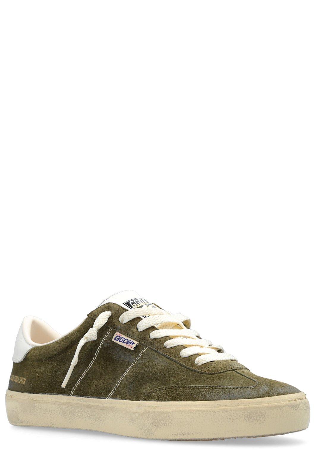 Shop Golden Goose Deluxe Brandsoul Star Low-top Sneakers In Olive Green/white/milk