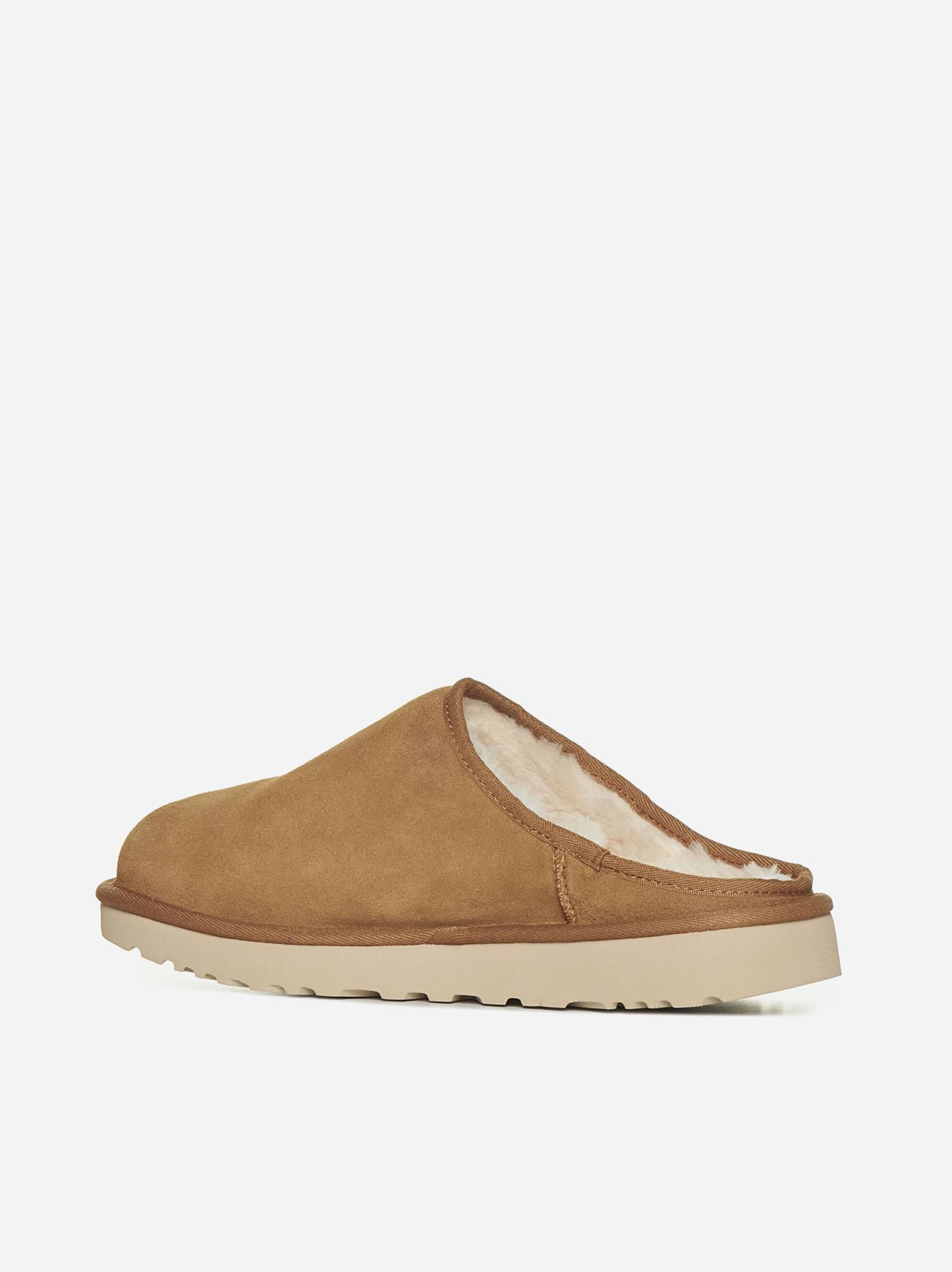 Shop Ugg Suede Slip-on Mules In Che Chestnut