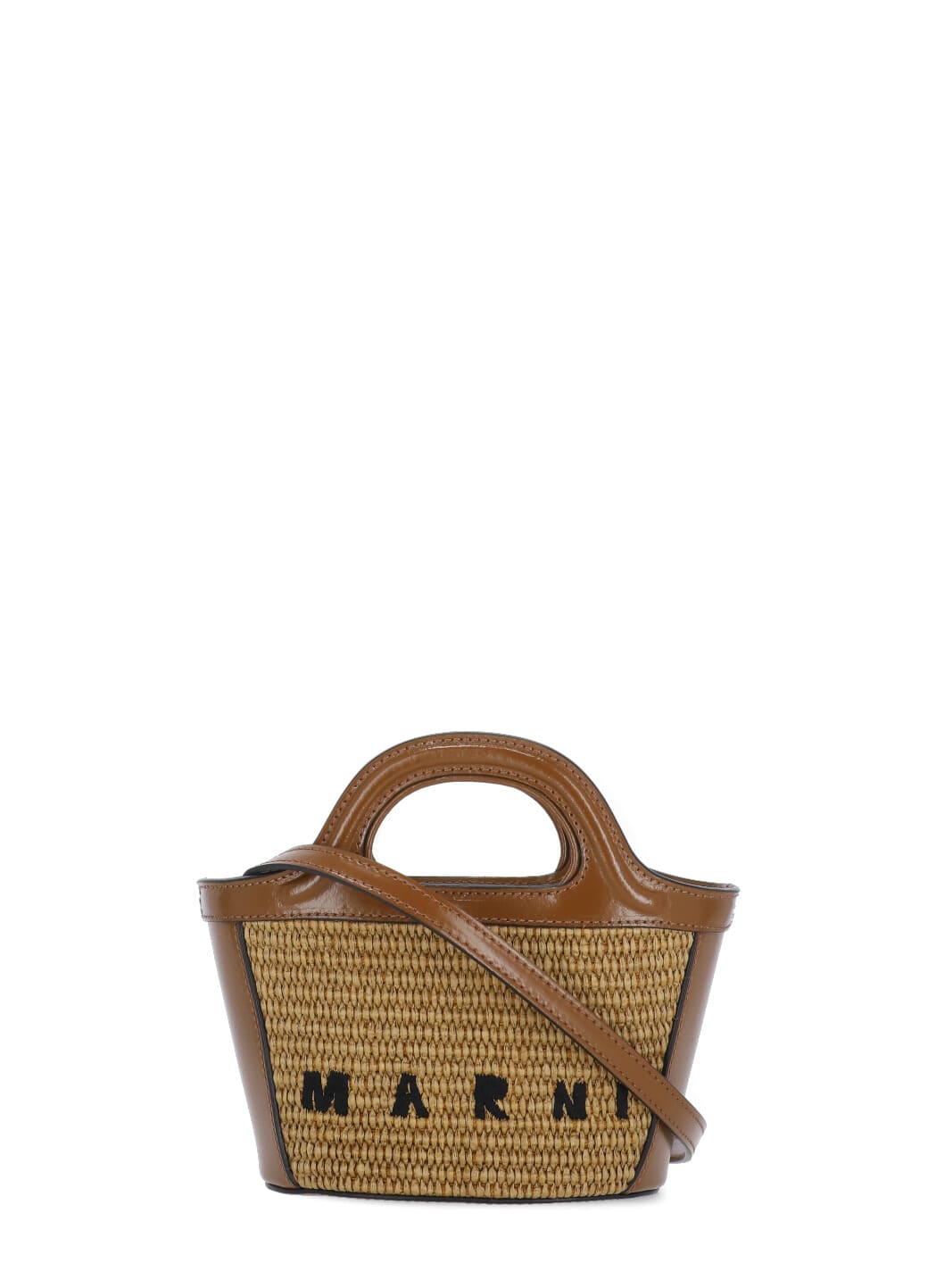 Shop Marni Tropicalia Micro Hand Bag In Brown