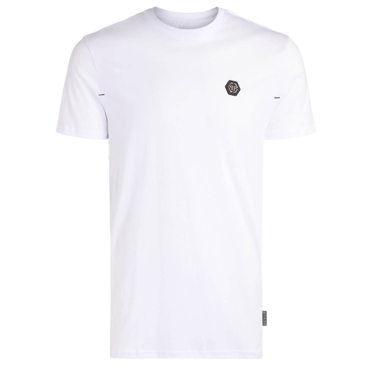 Philipp Plein Institutional T-shirt In White Cotton With Logo