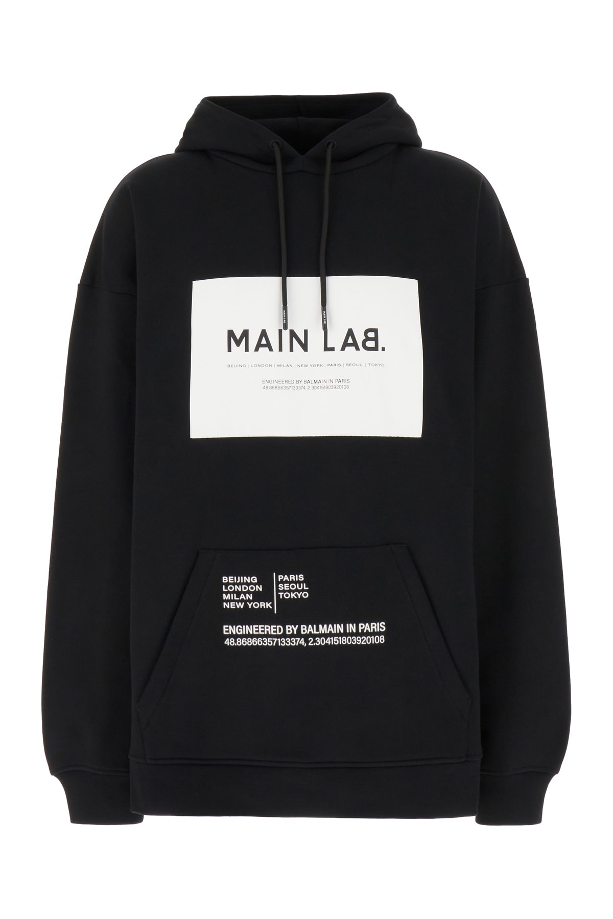 Balmain Black Cotton Oversize Sweatshirt