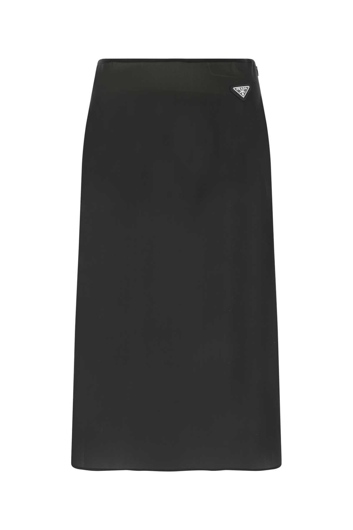 Prada High Waist A-line Midi Skirt