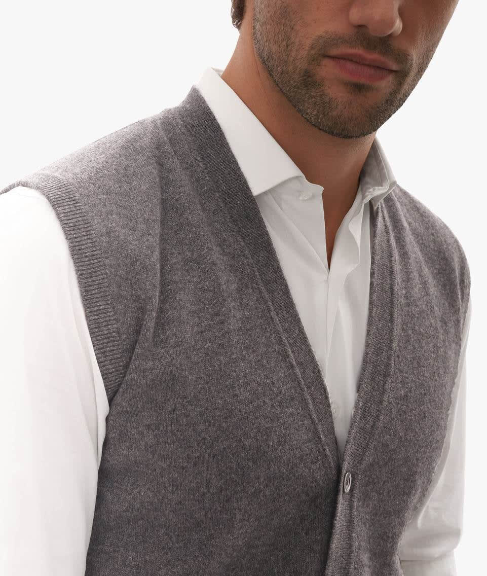 Shop Larusmiani Gilet Solden Sweater In Grey