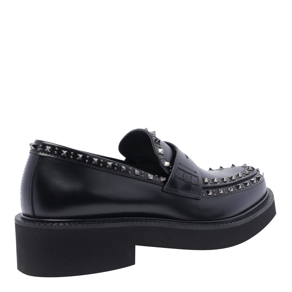 Shop Valentino Gentleglam Laofers In Black