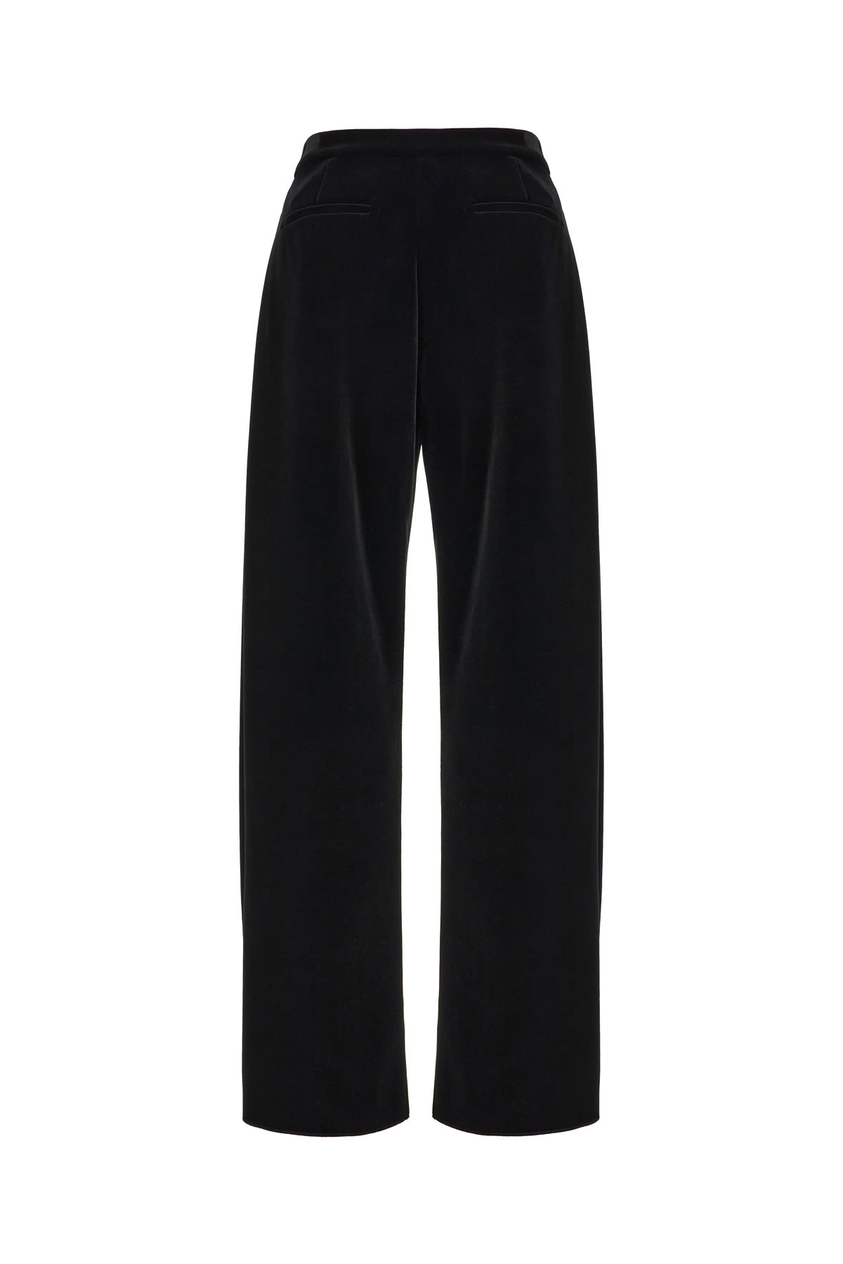 Shop Sportmax Black Velvet Pants In Nero