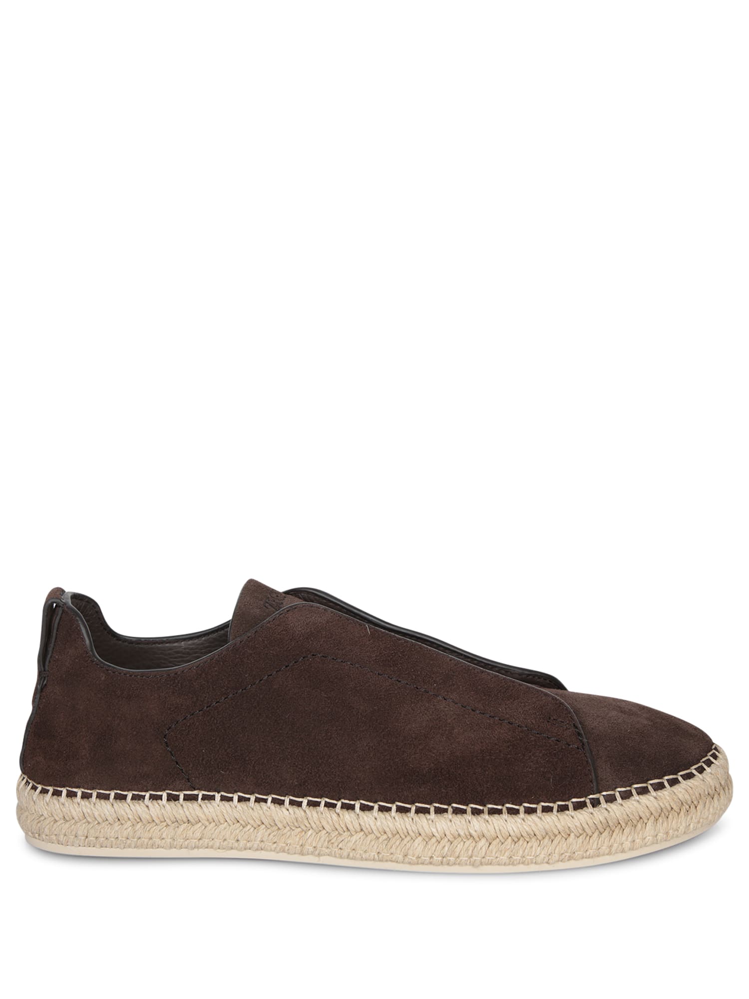 Zegna Triple Stitch Brown Espadrilles