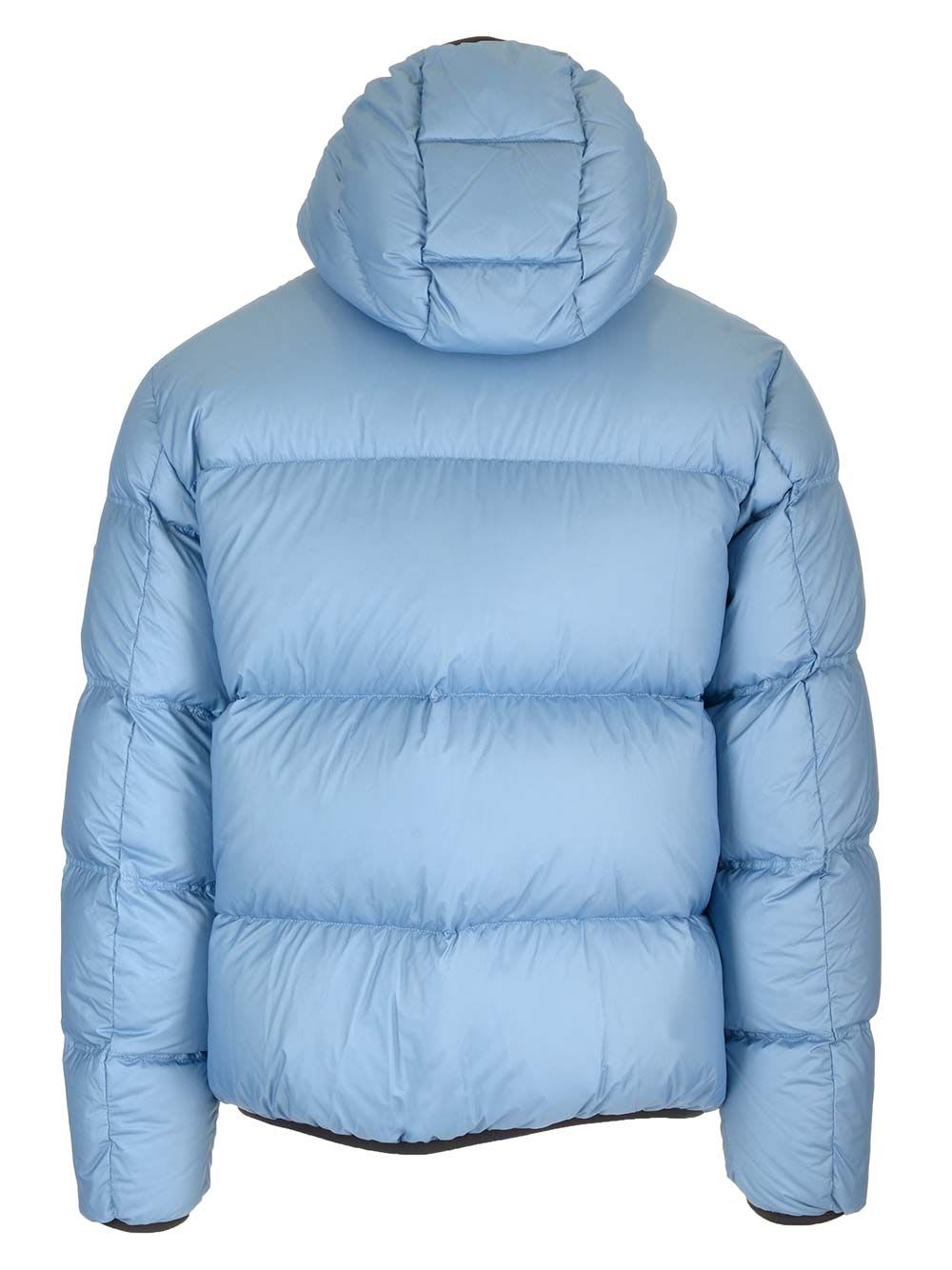 Shop Moncler Masac Padded Jacket In Light Blue