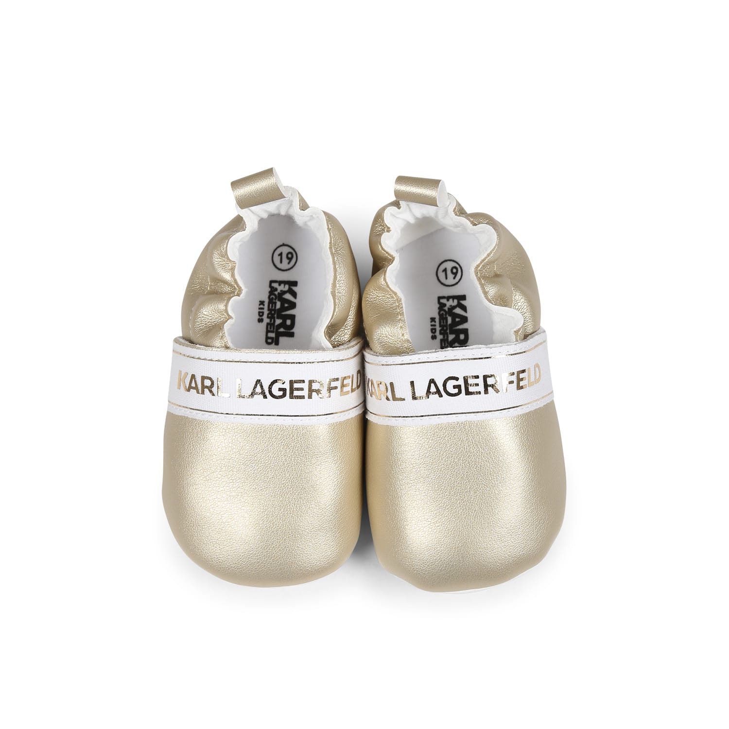 Karl Lagerfeld Gold Slip On For Babykids With Logo