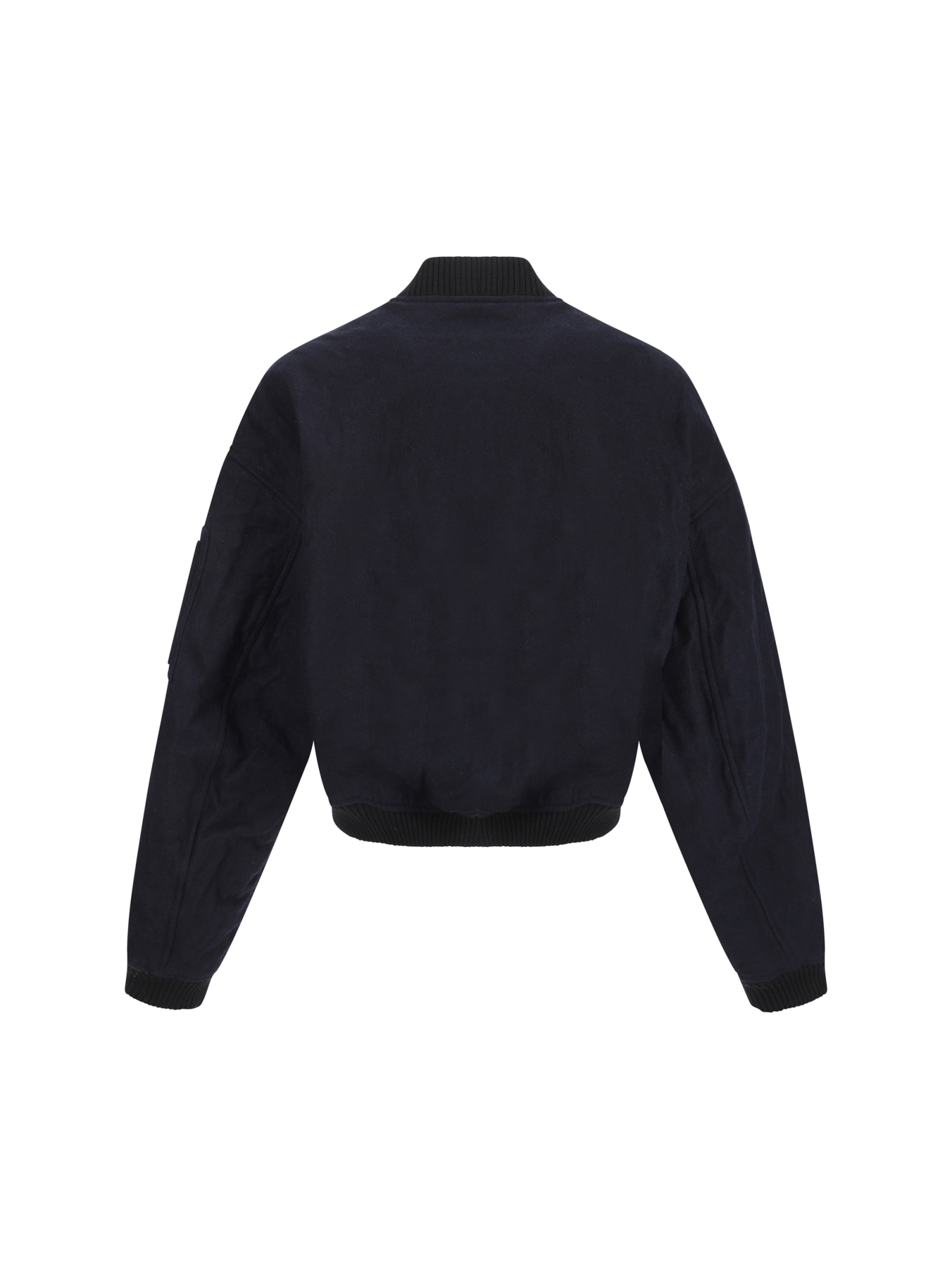 Shop Dsquared2 Bomber Jacket In Navy Blue