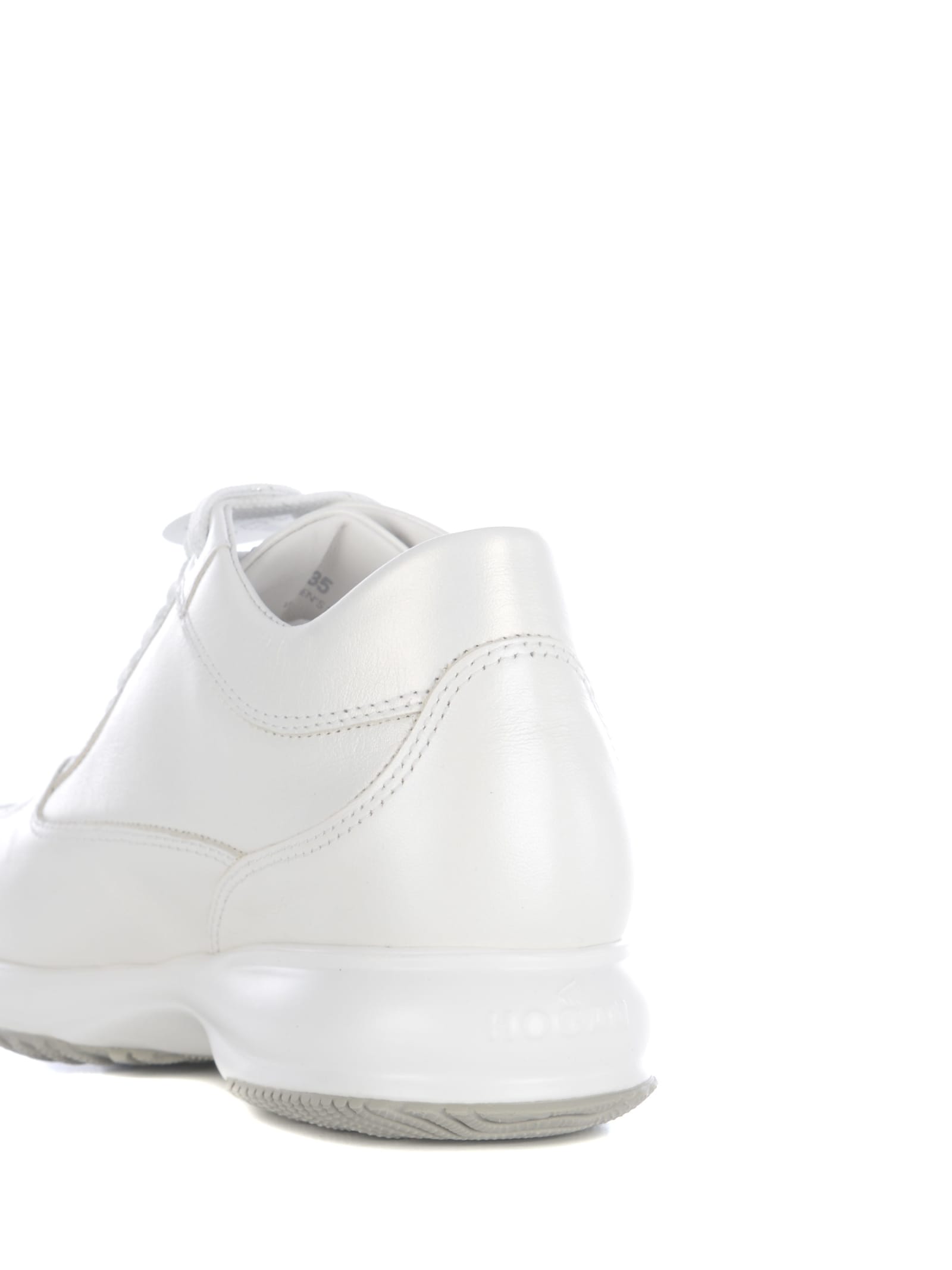 Shop Hogan Sneakers  Interactive In Leather In White