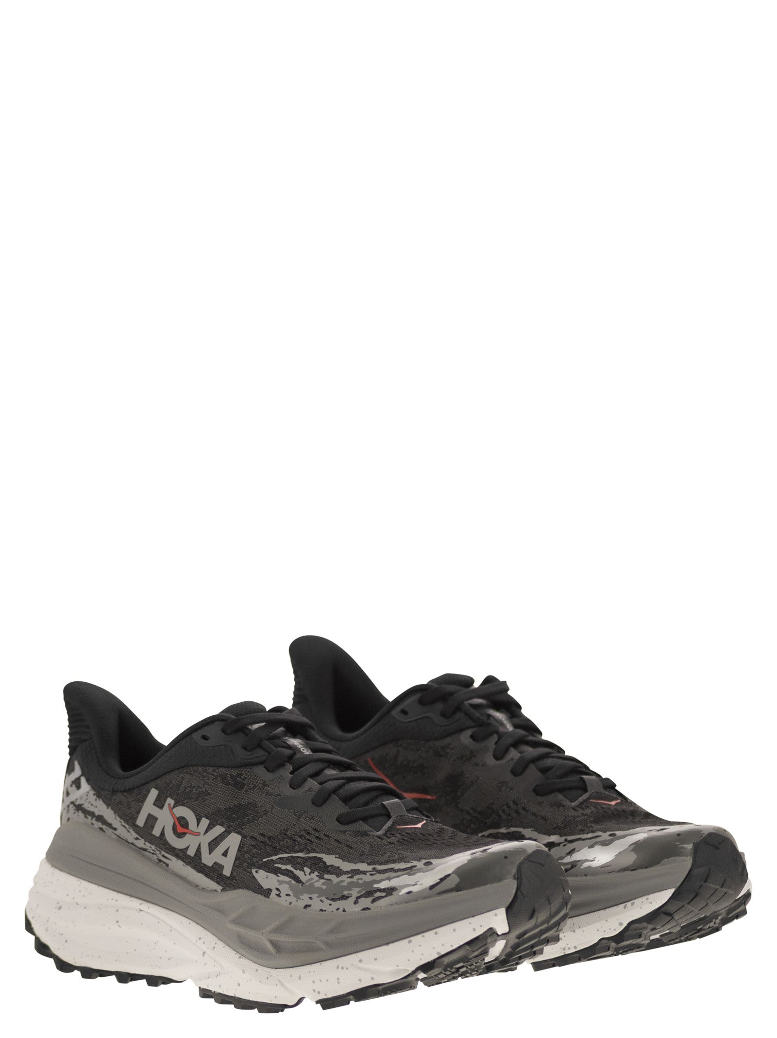 Shop Hoka Stinson 7 - Technical Fabric Trainers In Black