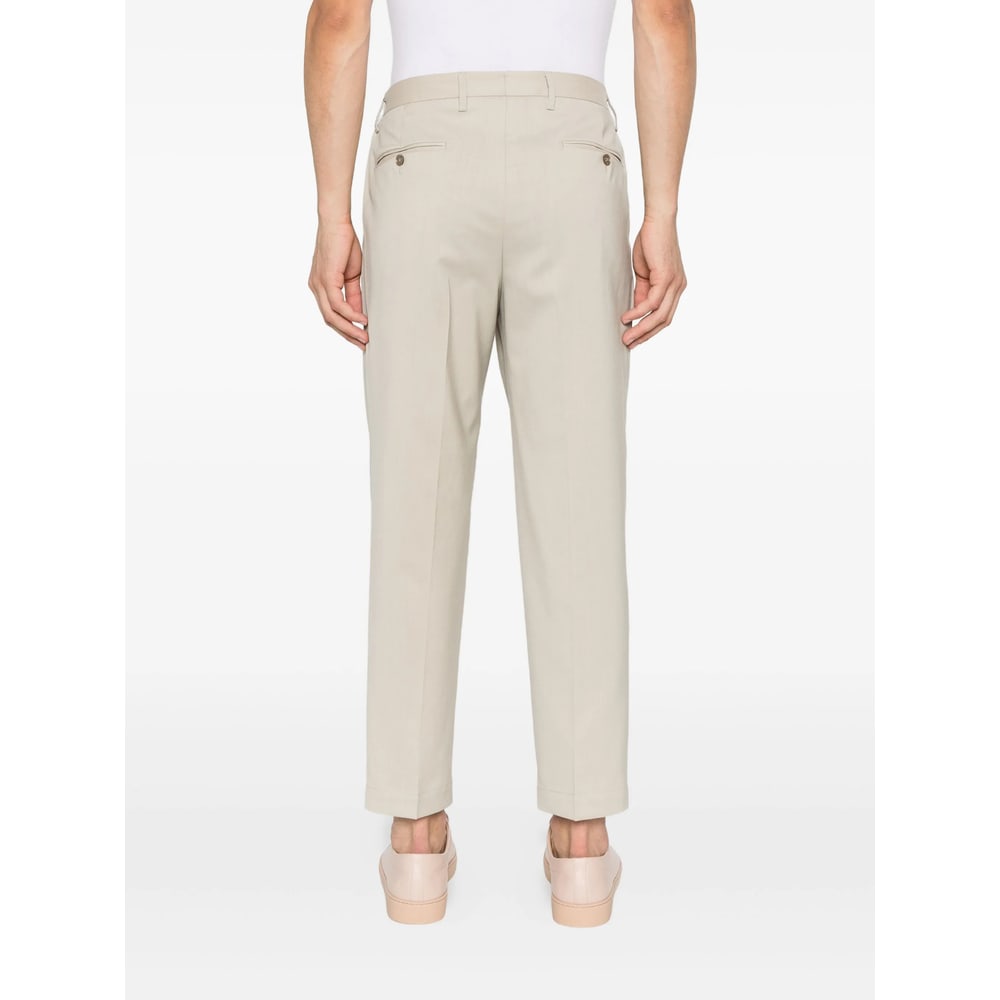 Briglia 1949 Pleated Wool-blend Trousers In Neutral