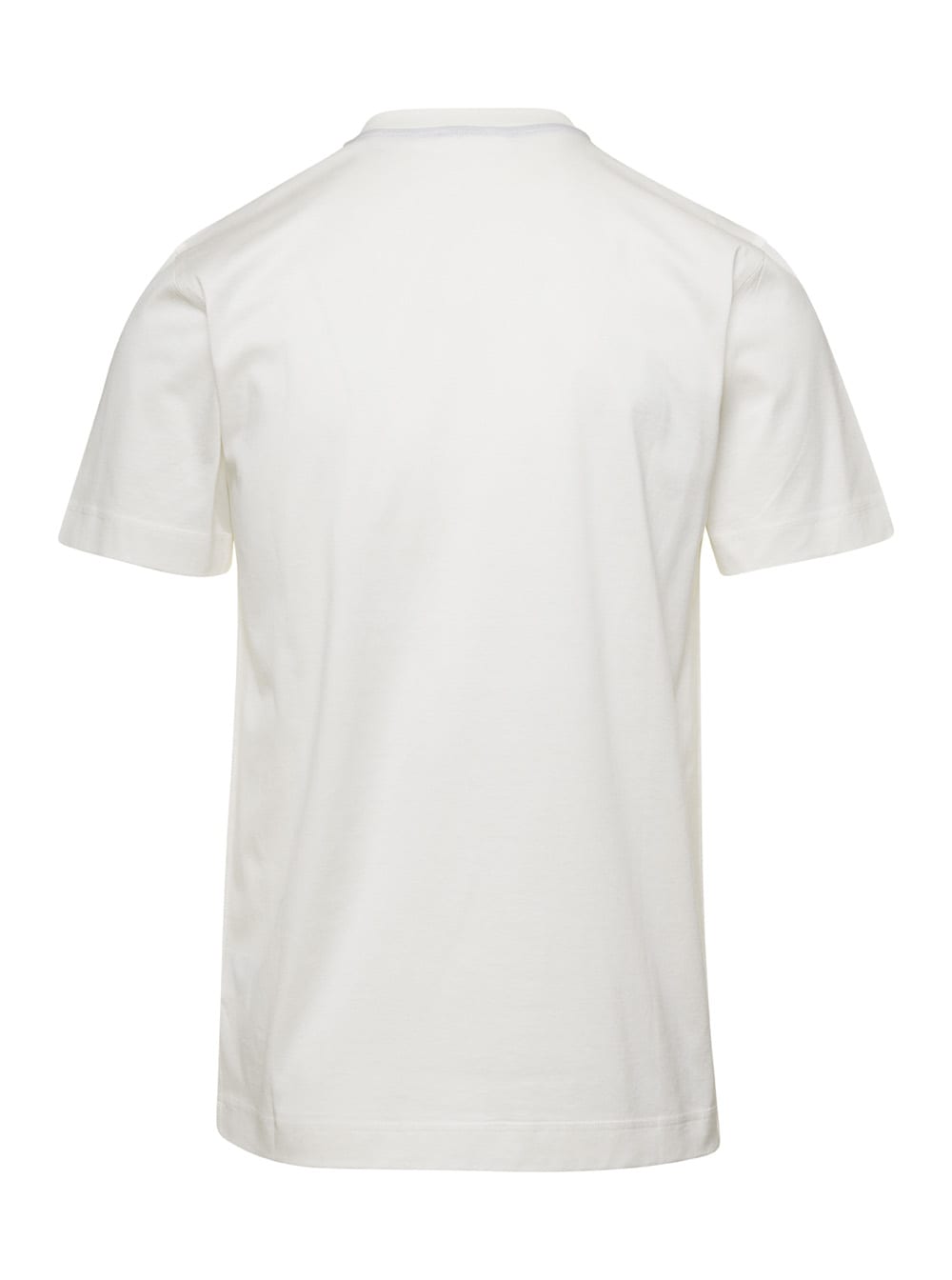 Shop Burberry White T-shirt With Ekd Logo In Cotton Man