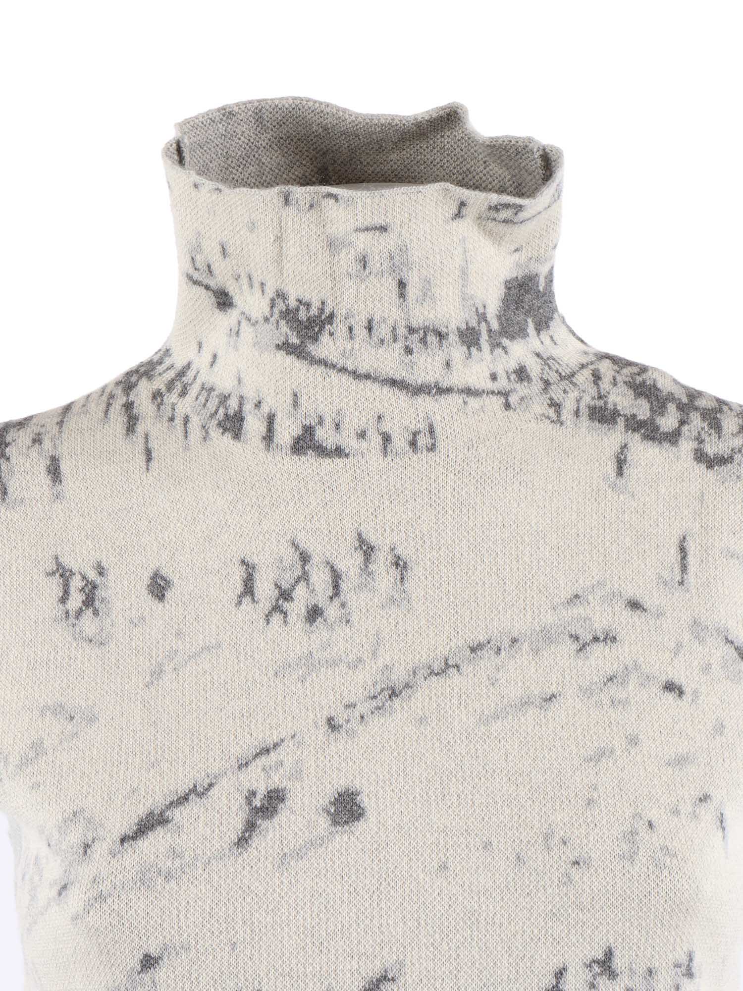 Ballantyne Turtleneck Slipover Sweater In Soft Wool-cotton Blend In Multi