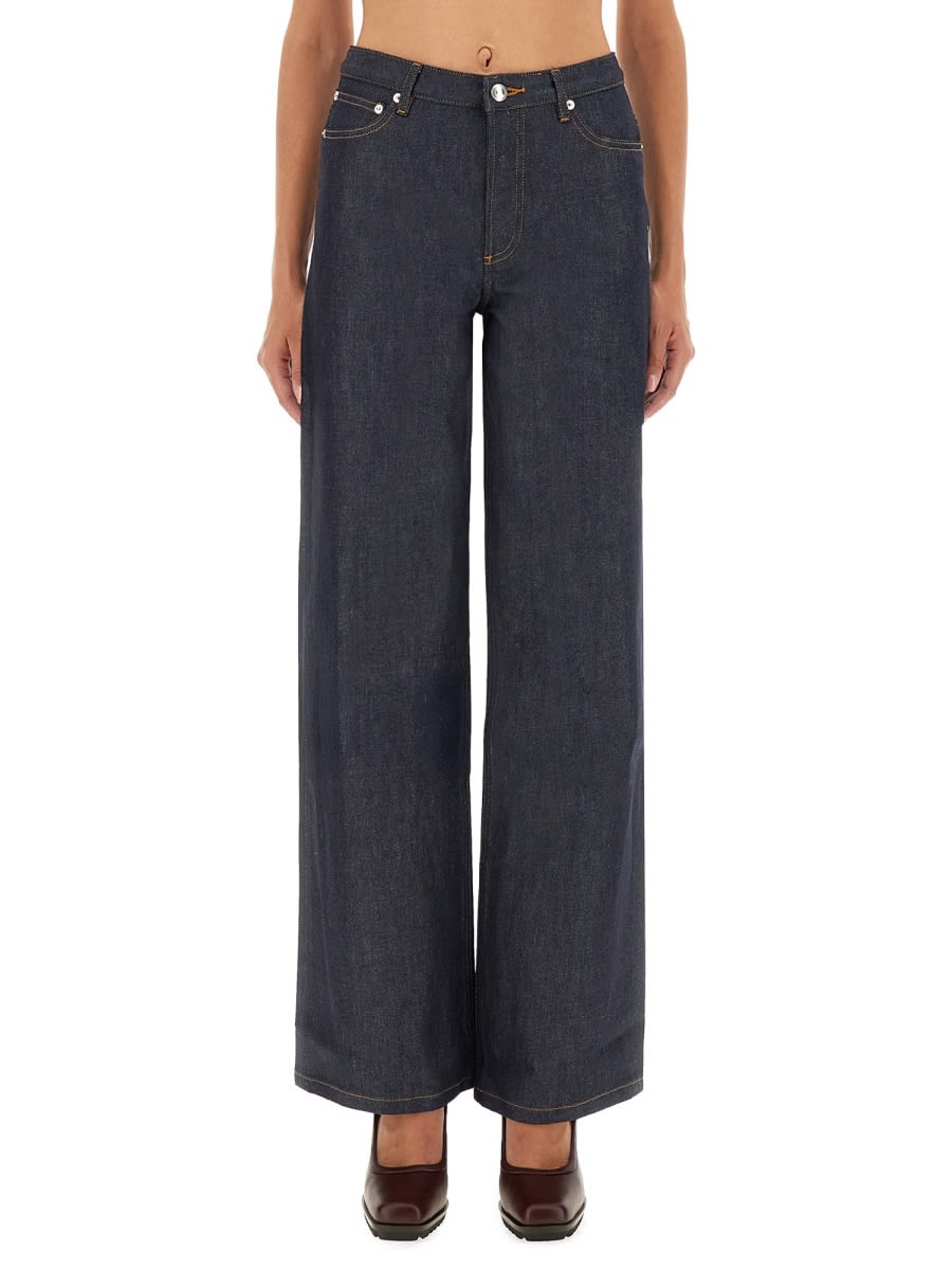 Apc Elisabeth Jeans In Blue