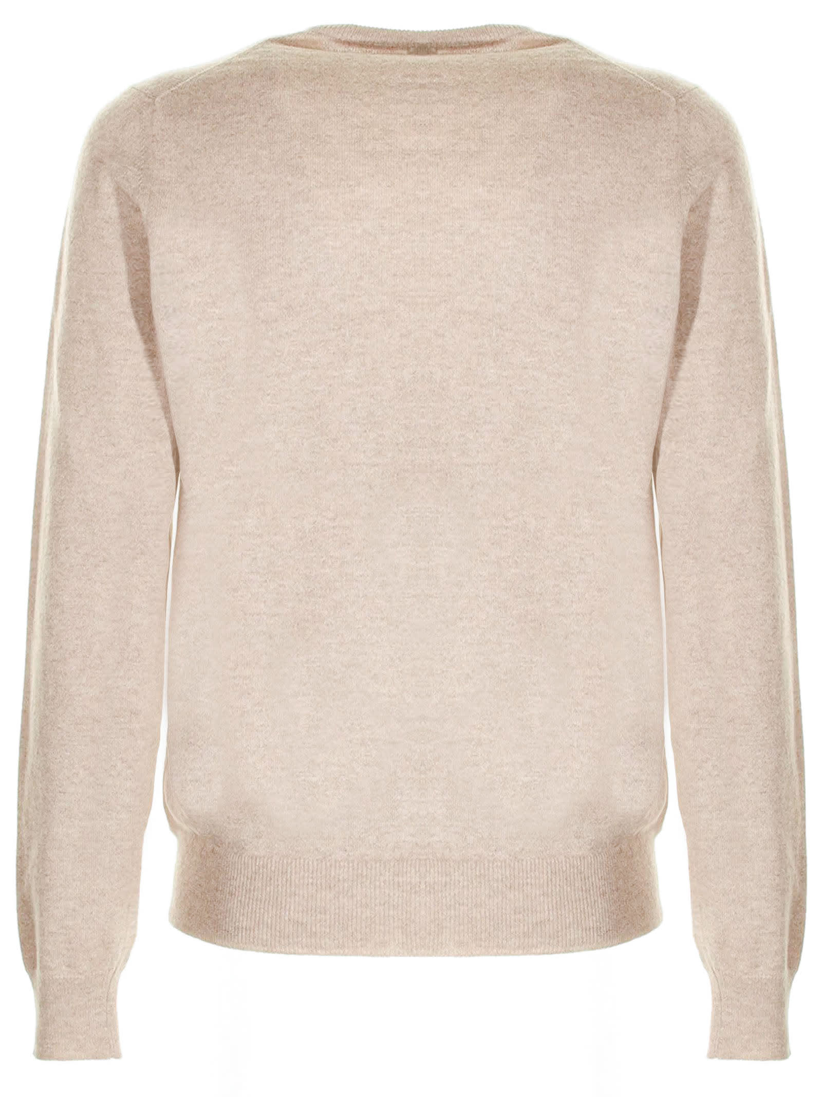 Shop Malo Beige Cashmere Sweater