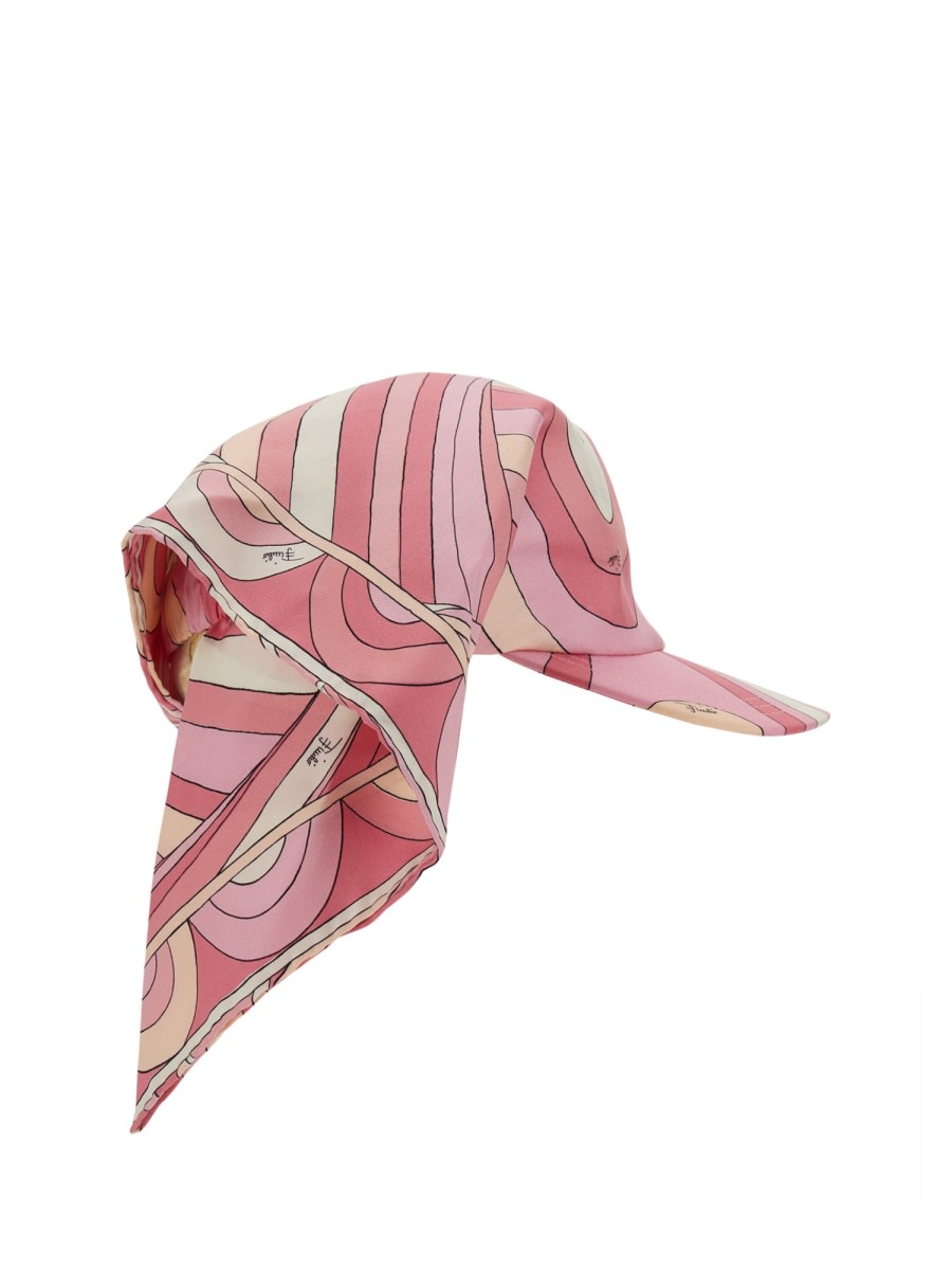 Pucci Scarf Print Visor Curved Brim In Multi
