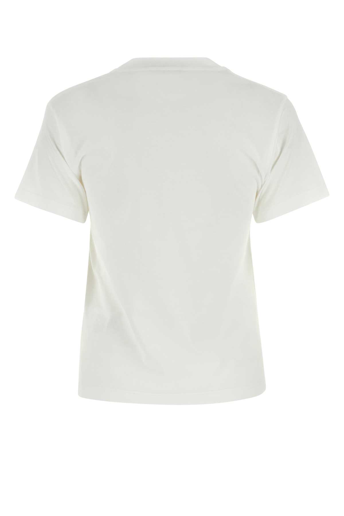 Valentino White Cotton T-shirt In Bianco