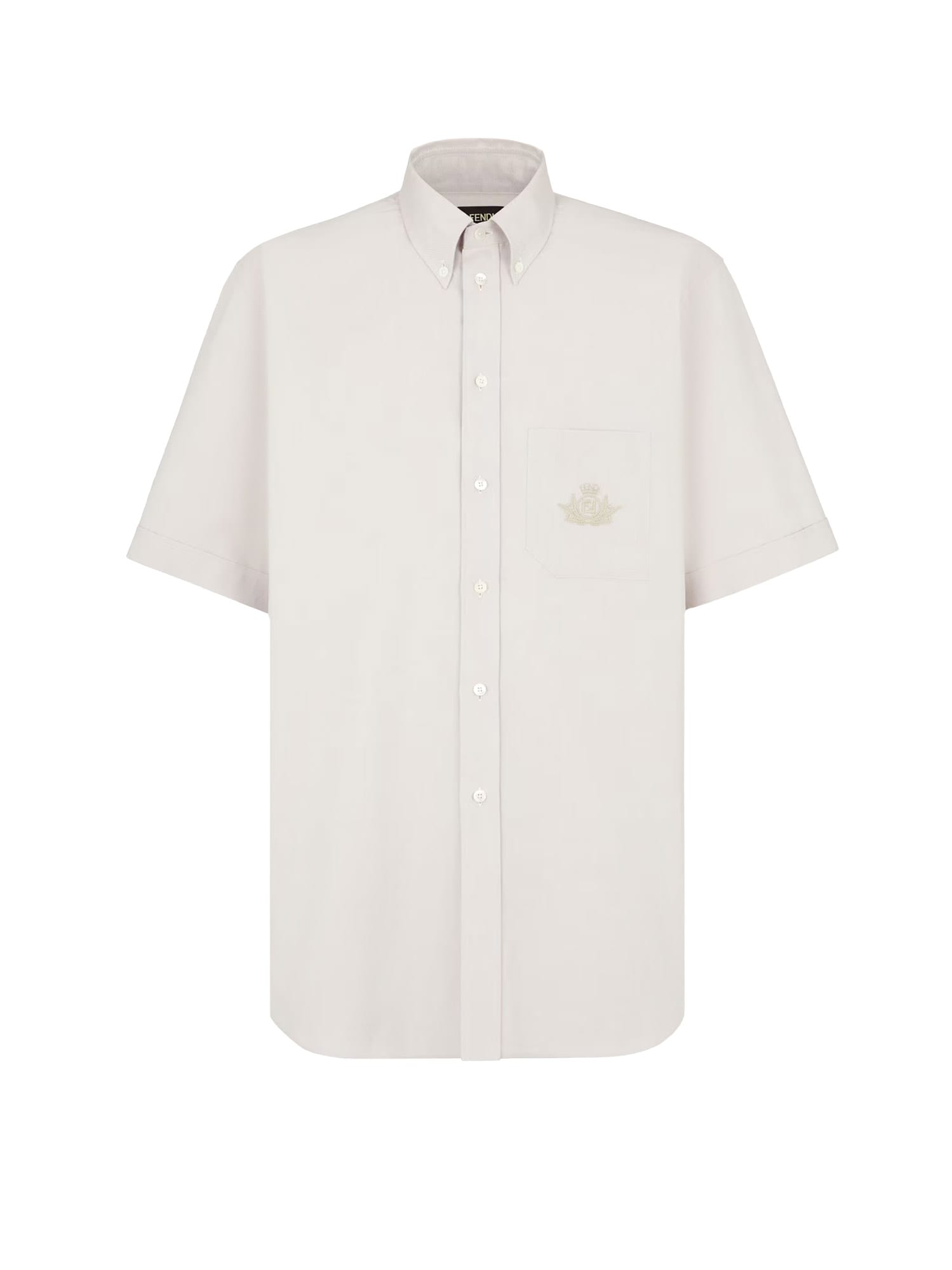 Fendi Oxford Shirt In Beige