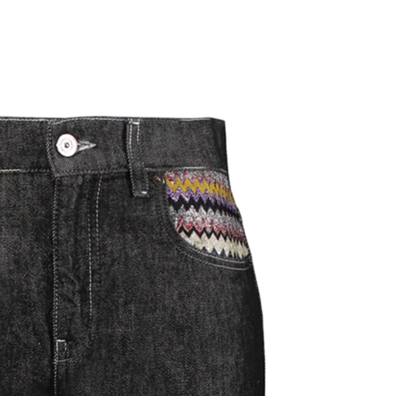 Missoni Black Straight Jean In Black