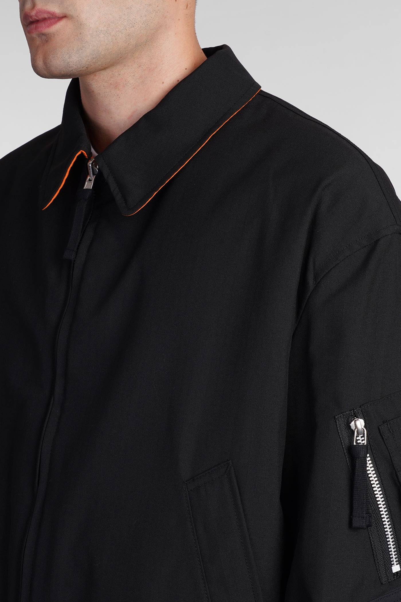 Shop Comme Des Garçons Homme Deux Bomber In Black Wool